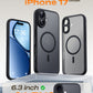 TOCOL for iPhone 17 Case, Compatible with Magsafe, Full Camera Protection, Built-in Magnets, Drop Protection, Translucent Matte Phone Case for iPhone 17 6.3 inch (Black)
