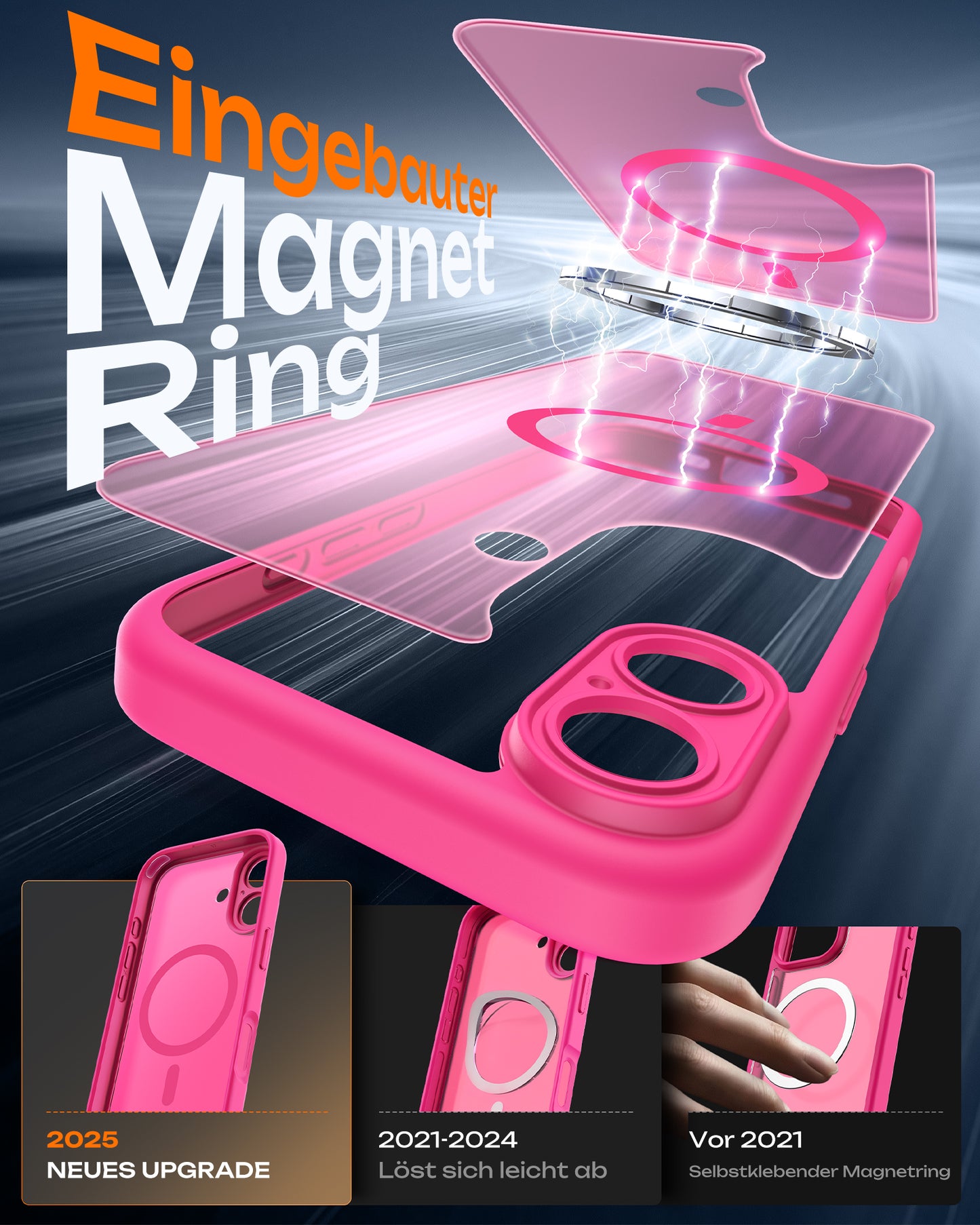 TOCOL Magnetic for iPhone 17 Case 6.3-Inch, Compatible with MagSafe, Full Camera Protection, Built-in Magnetic Ring, Drop Protection Shockproof Slim Translucent Matte Phone Cover