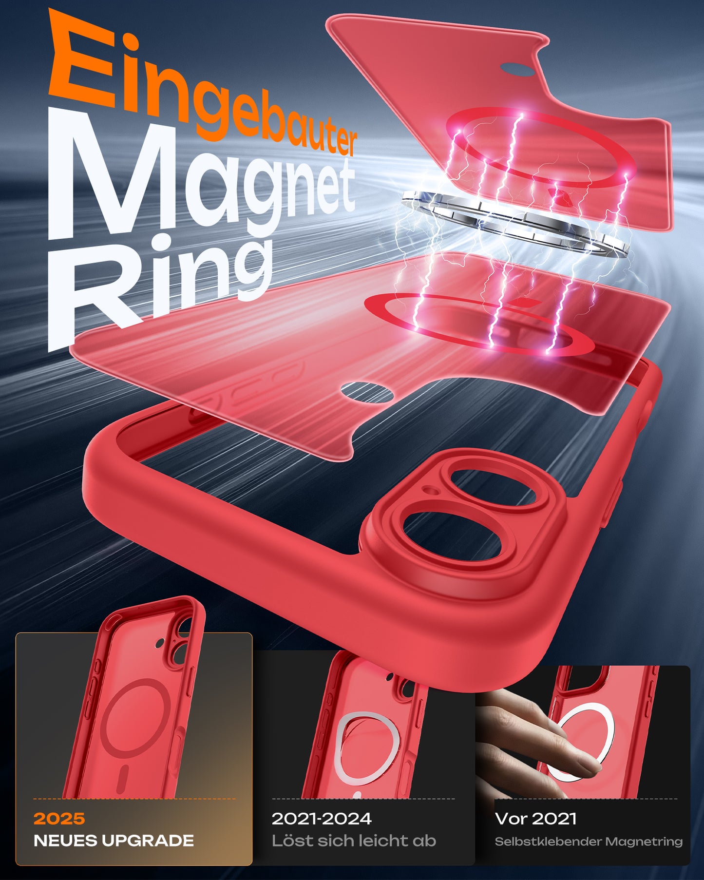 TOCOL Magnetic for iPhone 17 Case 6.3-Inch, Compatible with MagSafe, Full Camera Protection, Built-in Magnetic Ring, Drop Protection Shockproof Slim Translucent Matte Phone Cover