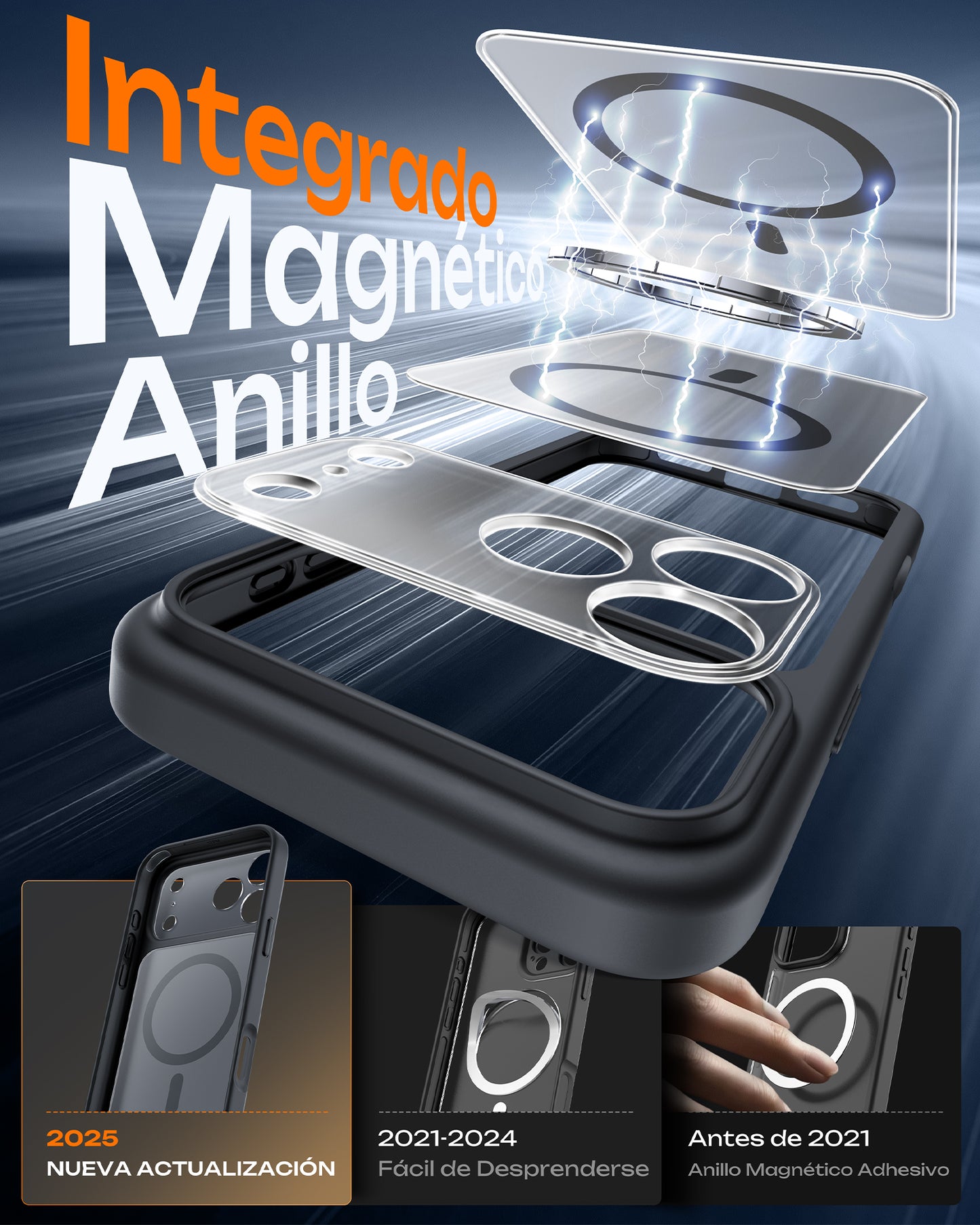 TOCOL Magnetic for iPhone 17 Pro Case 6.3-Inch, Compatible with MagSafe, Full Camera Protection, Built-in Magnetic Ring, Drop Protection Shockproof Slim Translucent Matte Phone Cove