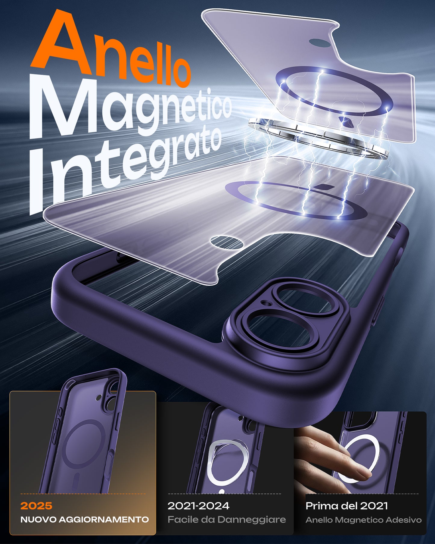 TOCOL Magnetic for iPhone 17 Case 6.3-Inch, Compatible with MagSafe, Full Camera Protection, Built-in Magnetic Ring, Drop Protection Shockproof Slim Translucent Matte Phone Cover