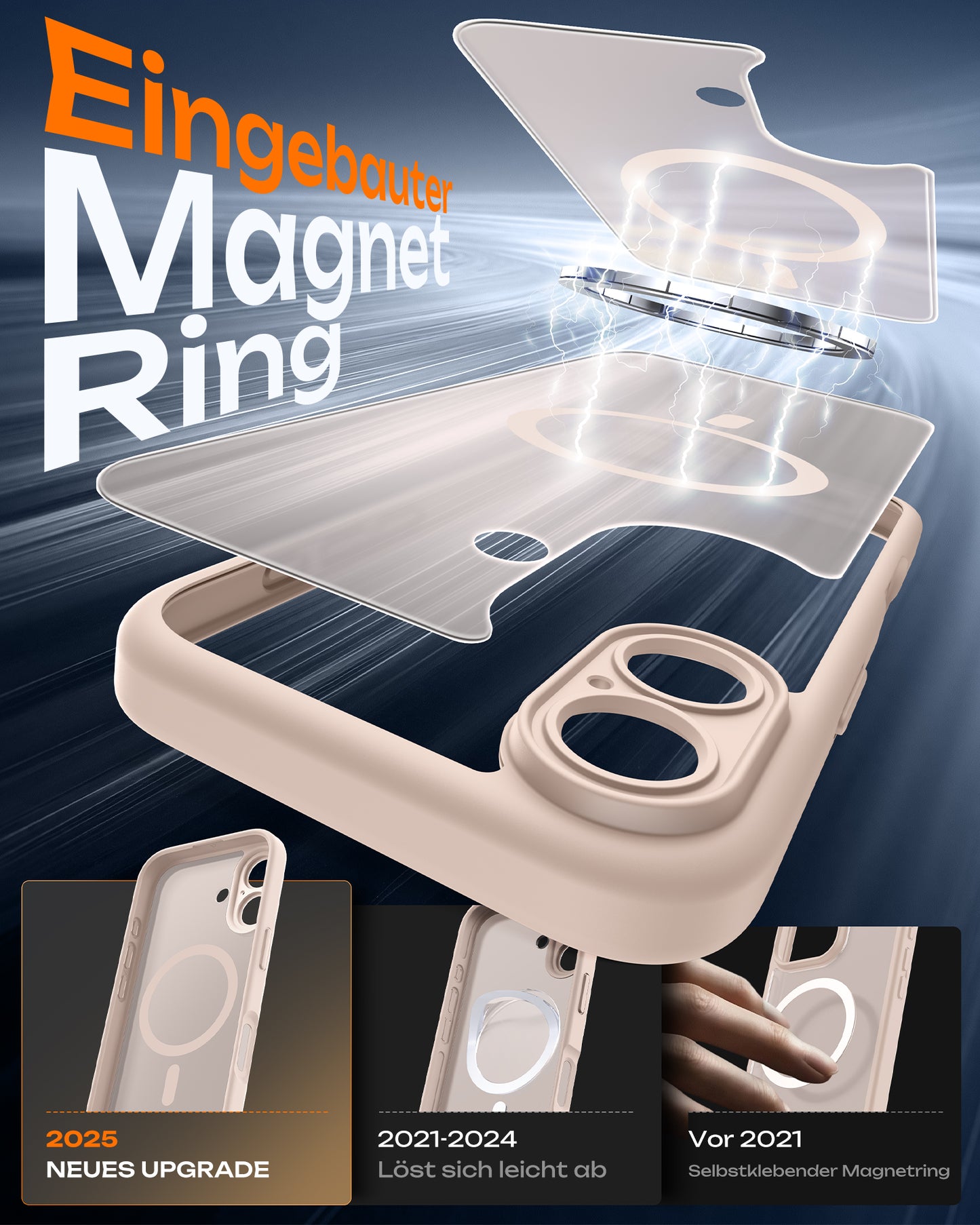 TOCOL Magnetic for iPhone 17 Case 6.3-Inch, Compatible with MagSafe, Full Camera Protection, Built-in Magnetic Ring, Drop Protection Shockproof Slim Translucent Matte Phone Cover