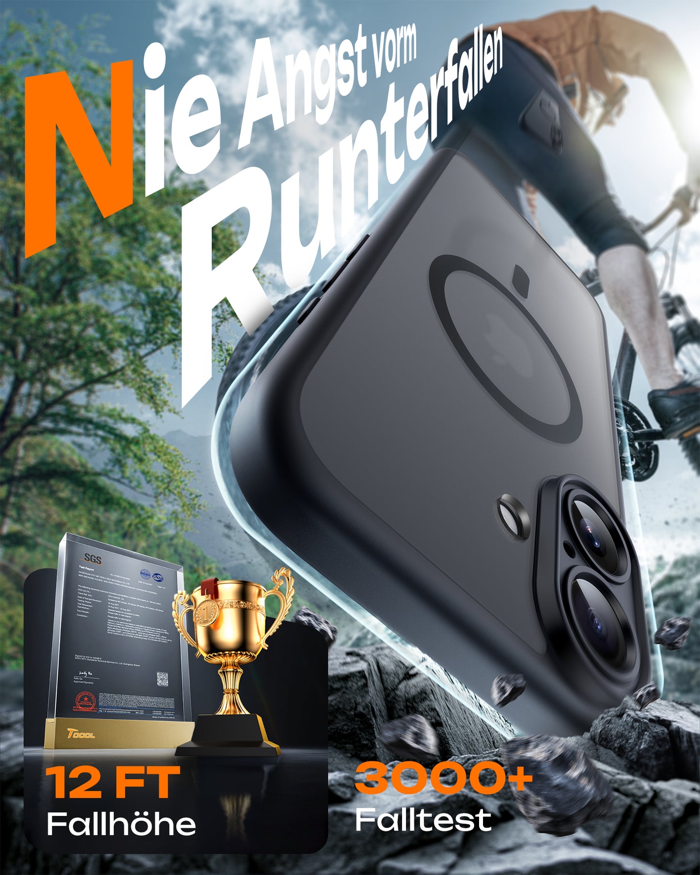 TOCOL Magnetic for iPhone 17 Case 6.3-Inch, Compatible with MagSafe, Full Camera Protection, Built-in Magnetic Ring, Drop Protection Shockproof Slim Translucent Matte Phone Cover