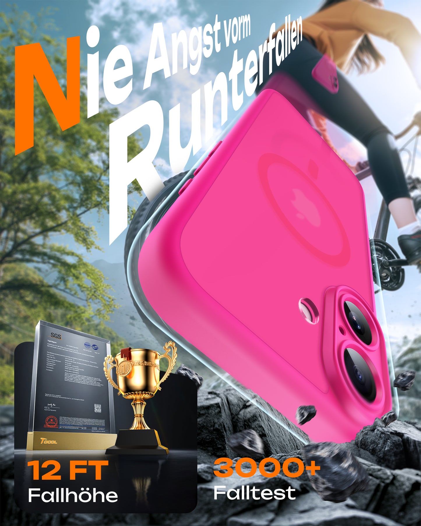 TOCOL Magnetic for iPhone 17 Case 6.3-Inch, Compatible with MagSafe, Full Camera Protection, Built-in Magnetic Ring, Drop Protection Shockproof Slim Translucent Matte Phone Cover