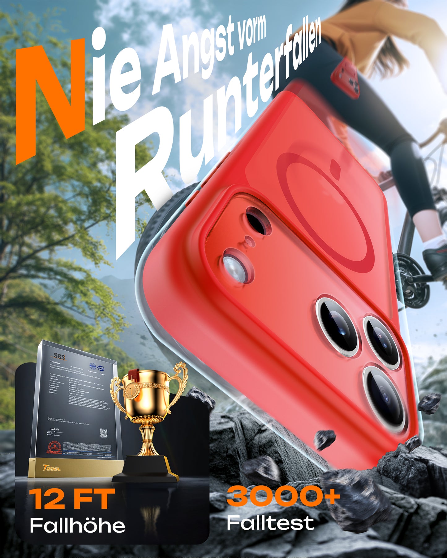 TOCOL Magnetic for iPhone 17 Pro Case 6.3-Inch, Compatible with MagSafe, Full Camera Protection, Built-in Magnetic Ring, Drop Protection Shockproof Slim Translucent Matte Phone Cove