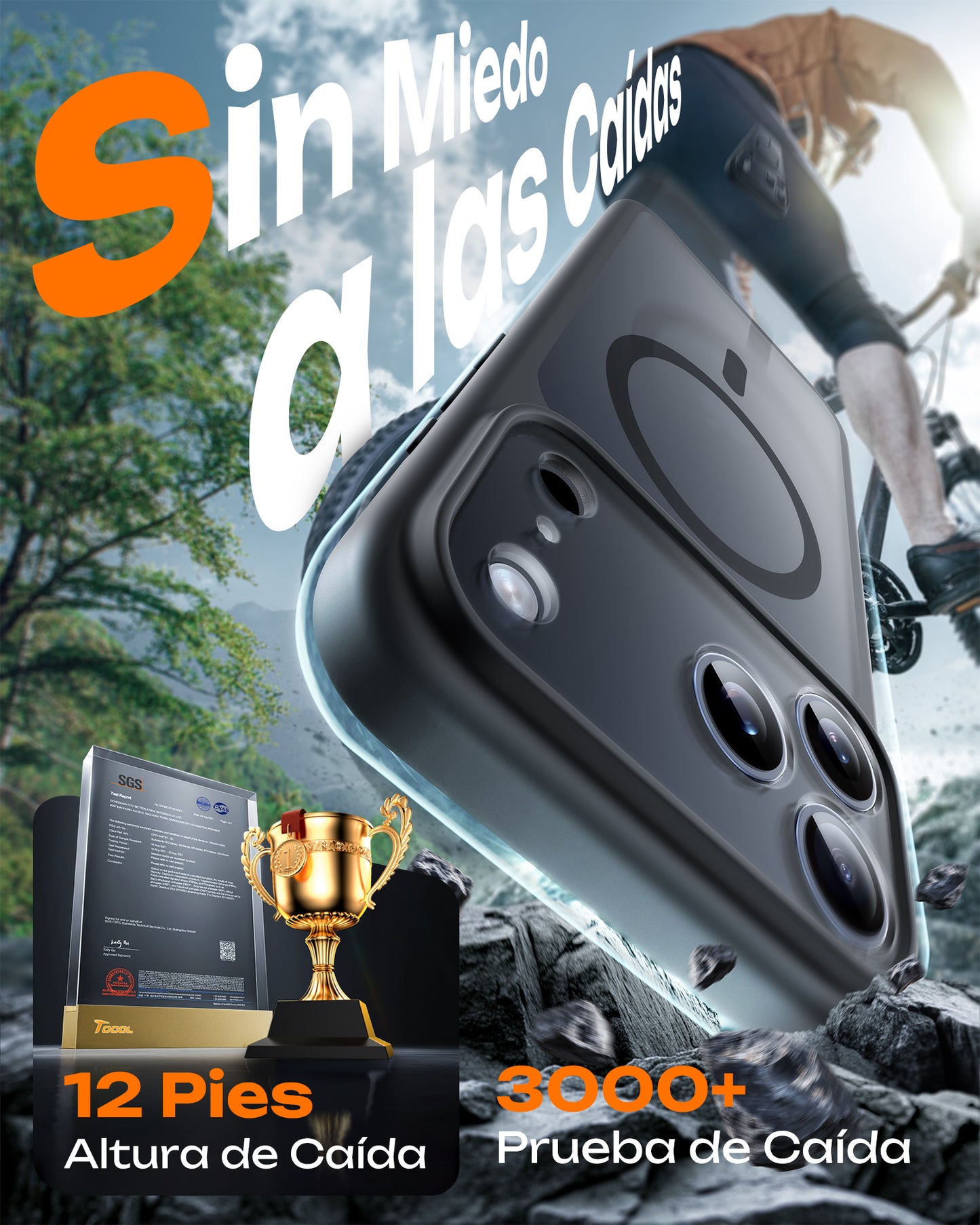 TOCOL Magnetic for iPhone 17 Pro Case 6.3-Inch, Compatible with MagSafe, Full Camera Protection, Built-in Magnetic Ring, Drop Protection Shockproof Slim Translucent Matte Phone Cove