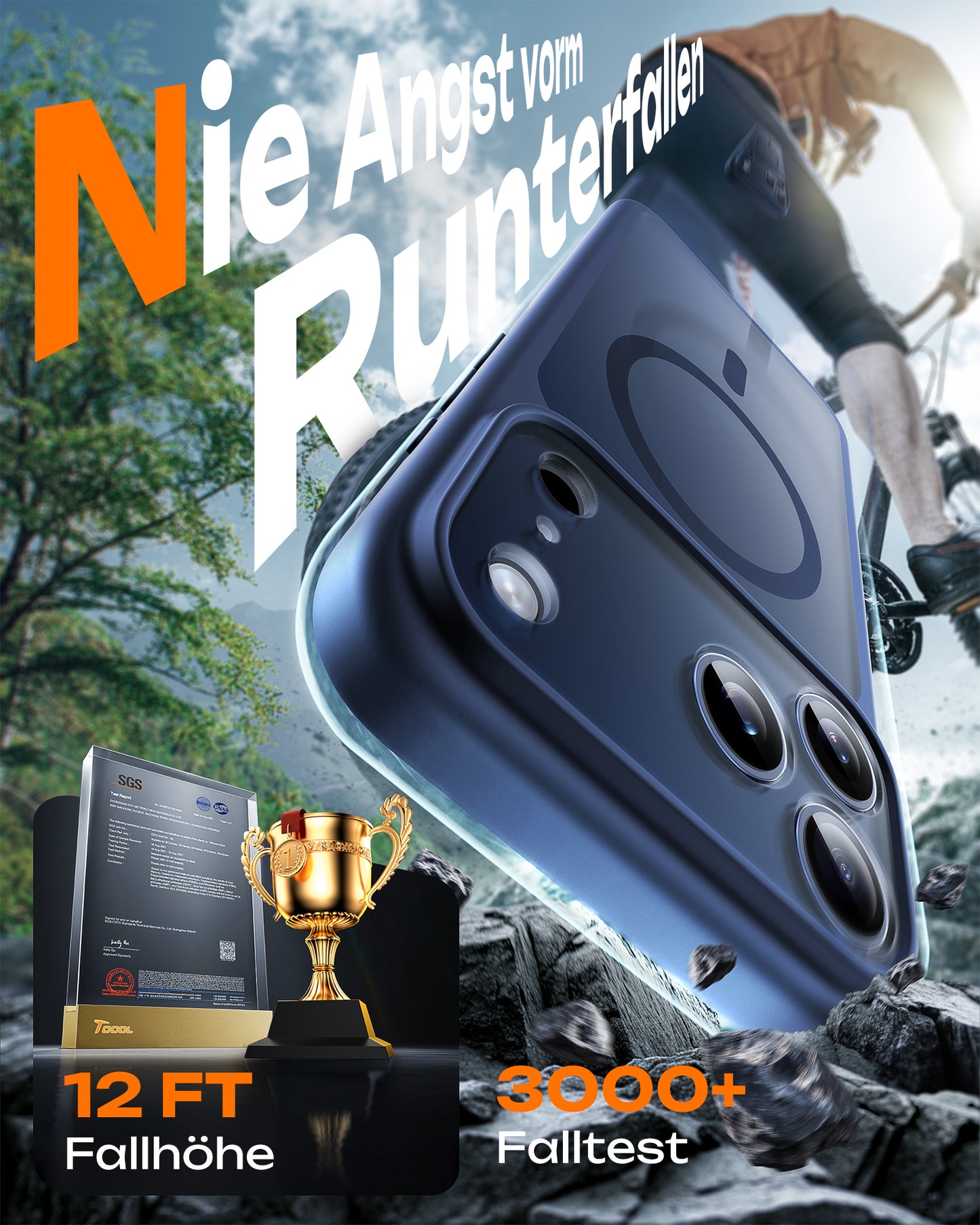 TOCOL Magnetic for iPhone 17 Pro Case 6.3-Inch, Compatible with MagSafe, Full Camera Protection, Built-in Magnetic Ring, Drop Protection Shockproof Slim Translucent Matte Phone Cove