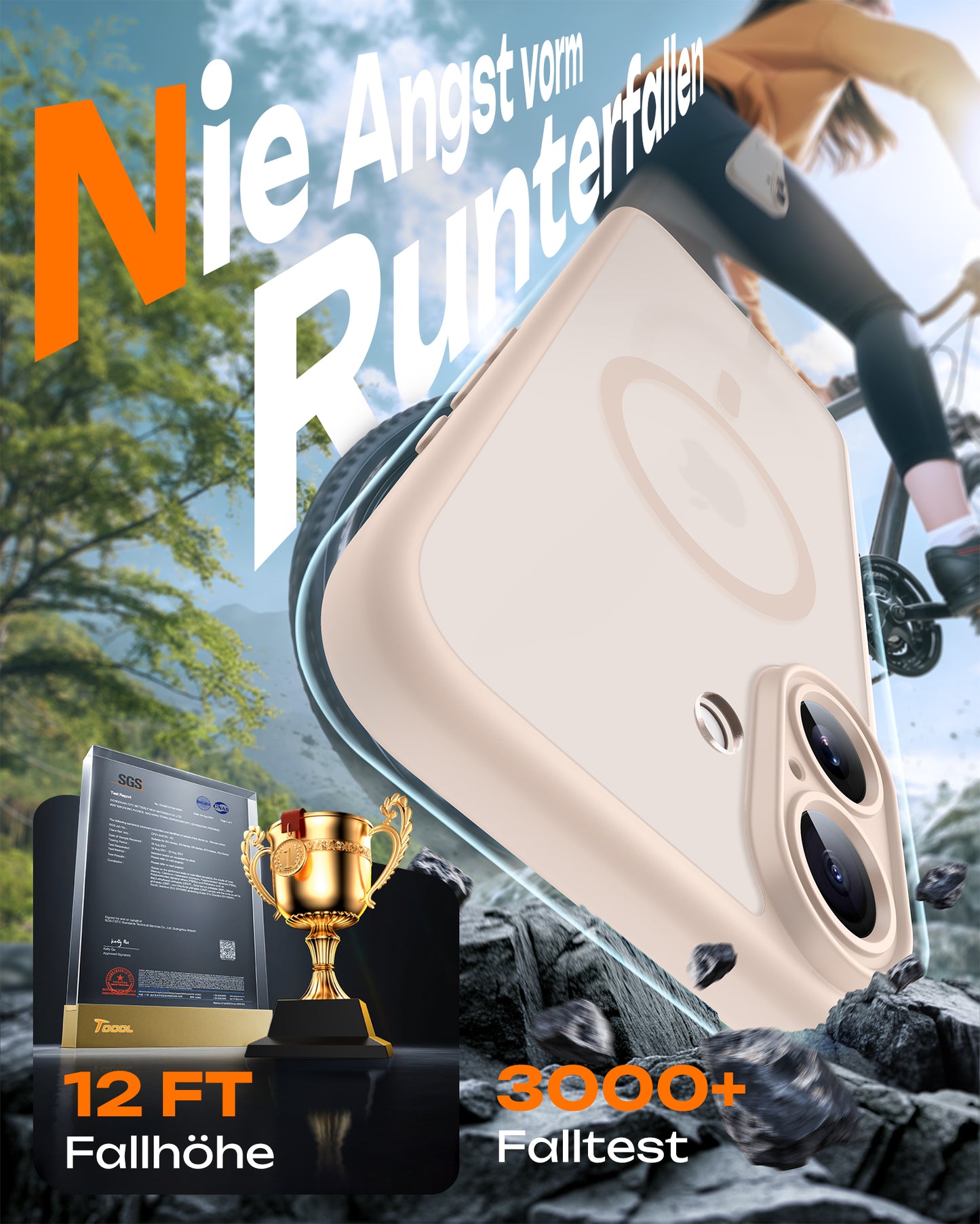 TOCOL Magnetic for iPhone 17 Case 6.3-Inch, Compatible with MagSafe, Full Camera Protection, Built-in Magnetic Ring, Drop Protection Shockproof Slim Translucent Matte Phone Cover