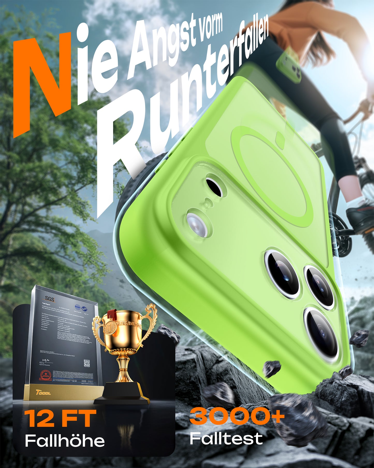 TOCOL Magnetic for iPhone 17 Pro Max Case 6.9-Inch, Compatible with MagSafe, Full Camera Protection, Built-in Magnetic Ring, Drop Protection Shockproof Translucent Matte Phone Cover