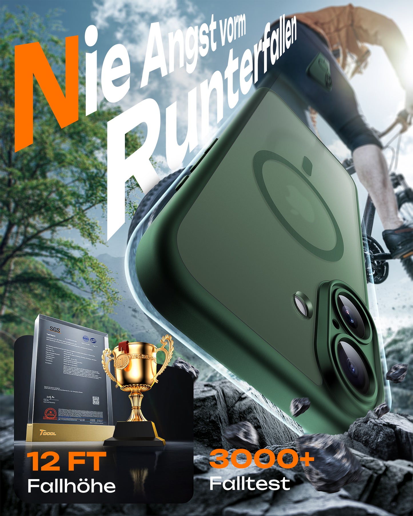 TOCOL Magnetic for iPhone 17 Case 6.3-Inch, Compatible with MagSafe, Full Camera Protection, Built-in Magnetic Ring, Drop Protection Shockproof Slim Translucent Matte Phone Cover