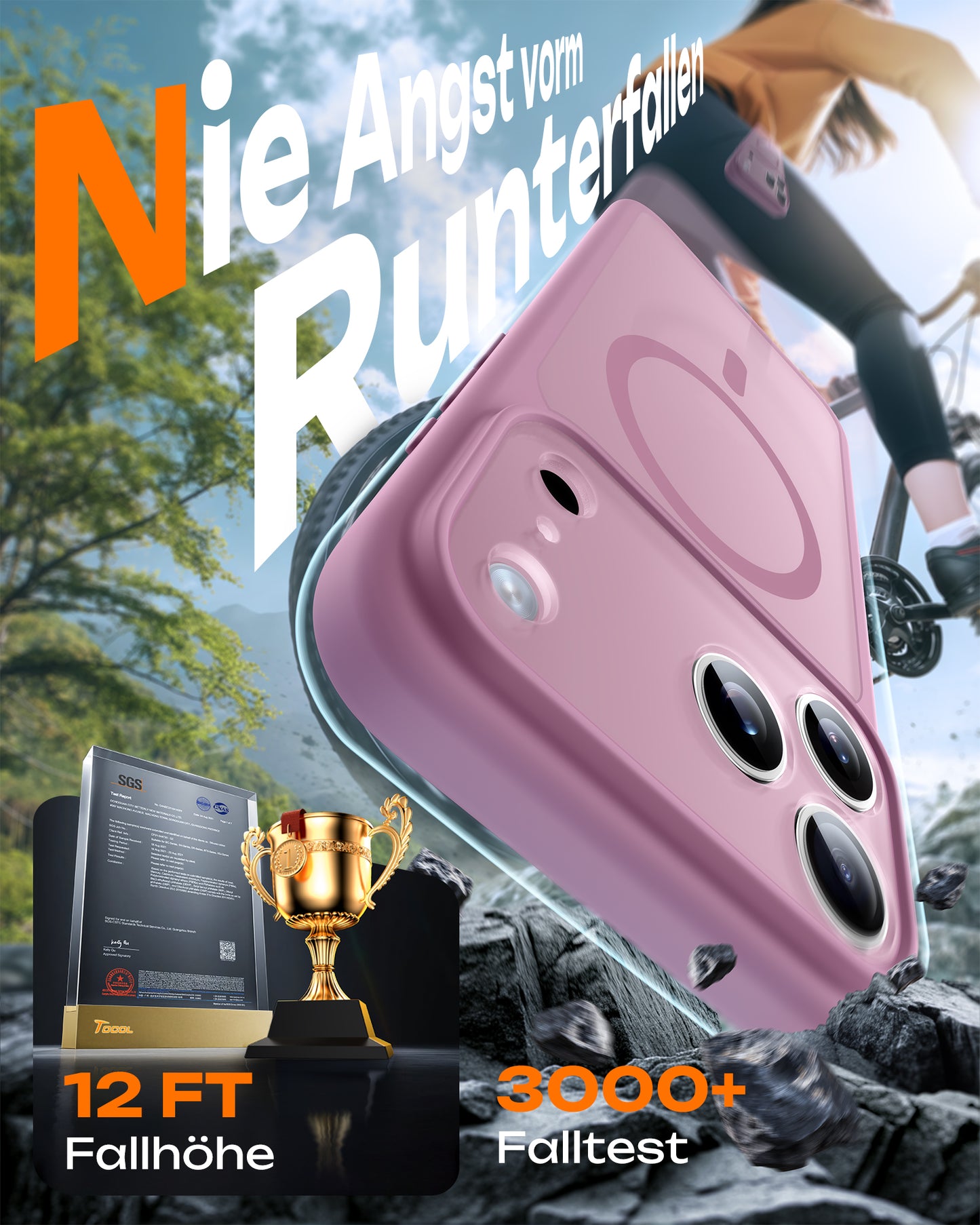 TOCOL Magnetic for iPhone 17 Pro Max Case 6.9-Inch, Compatible with MagSafe, Full Camera Protection, Built-in Magnetic Ring, Drop Protection Shockproof Translucent Matte Phone Cover