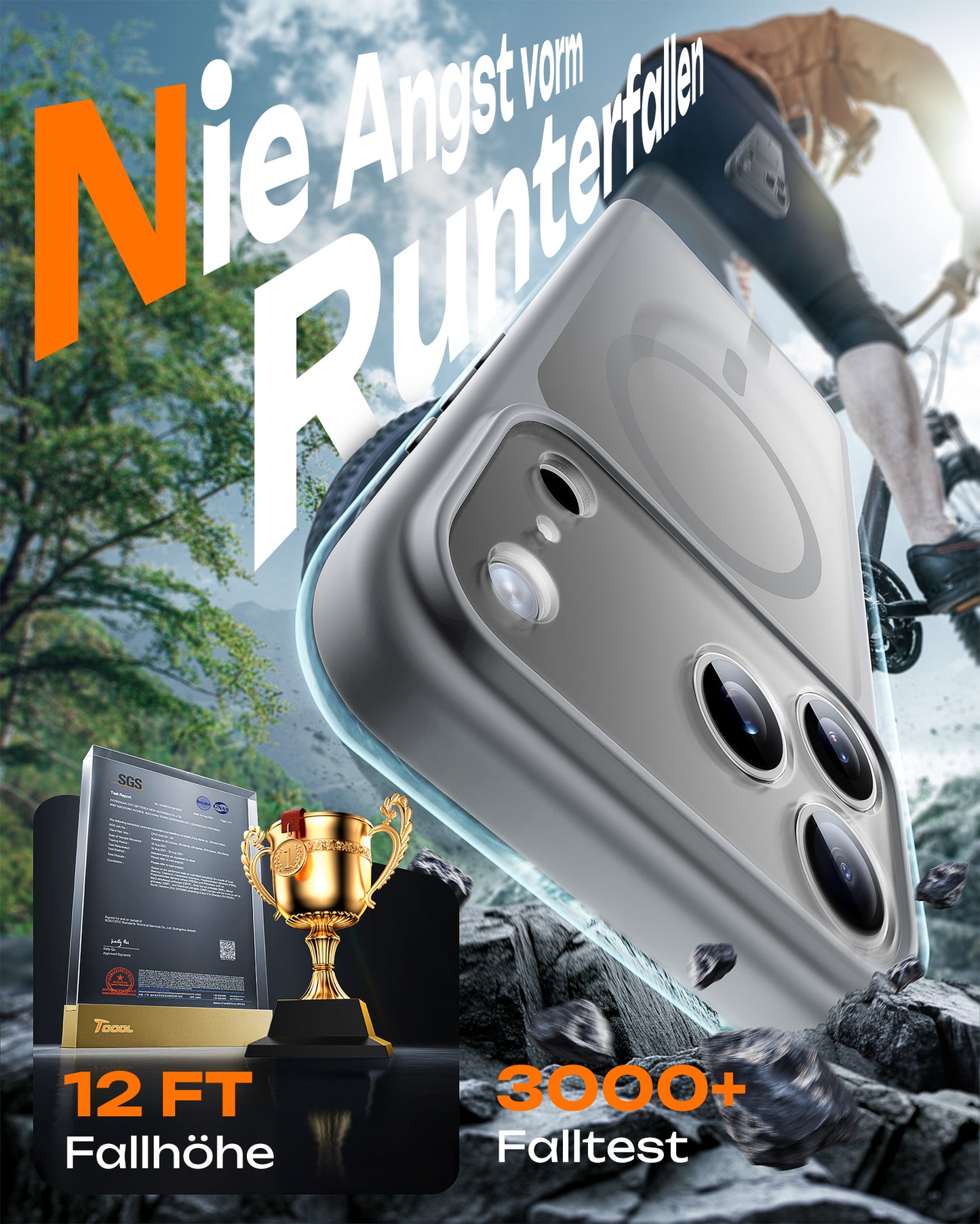 TOCOL Magnetic for iPhone 17 Pro Max Case 6.9-Inch, Compatible with MagSafe, Full Camera Protection, Built-in Magnetic Ring, Drop Protection Shockproof Translucent Matte Phone Cover