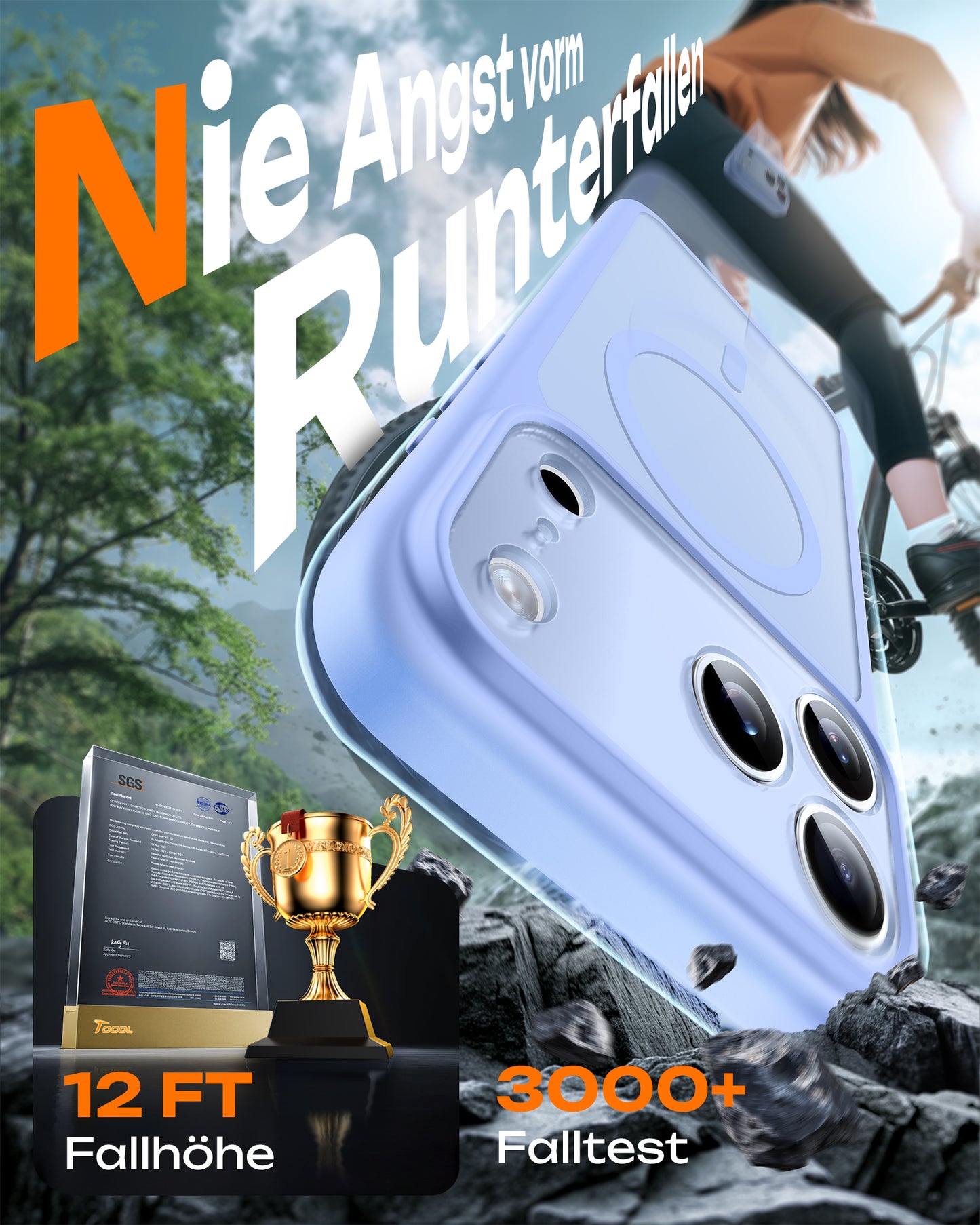 TOCOL Magnetic for iPhone 17 Pro Max Case 6.9-Inch, Compatible with MagSafe, Full Camera Protection, Built-in Magnetic Ring, Drop Protection Shockproof Translucent Matte Phone Cover