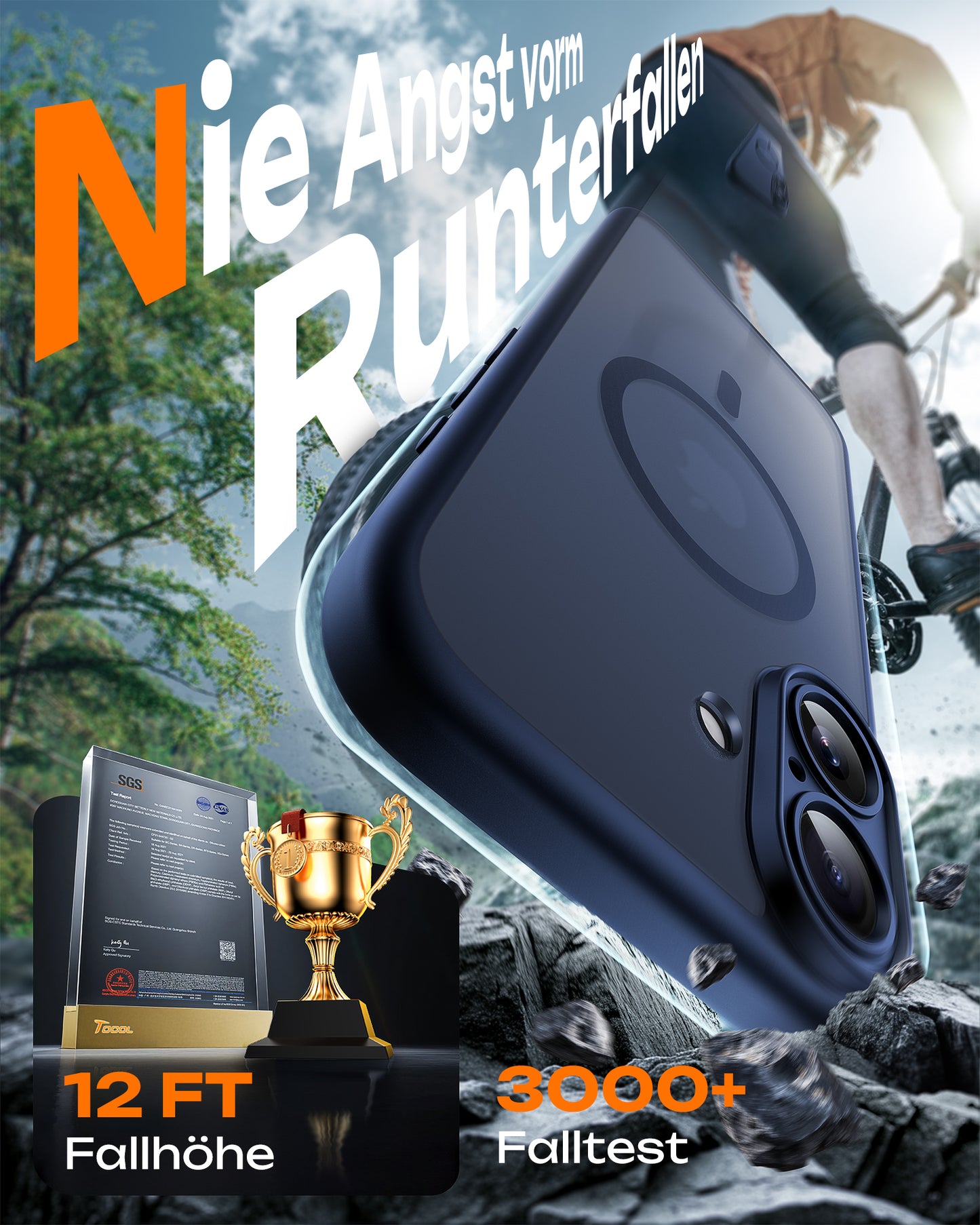 TOCOL Magnetic for iPhone 17 Case 6.3-Inch, Compatible with MagSafe, Full Camera Protection, Built-in Magnetic Ring, Drop Protection Shockproof Slim Translucent Matte Phone Cover