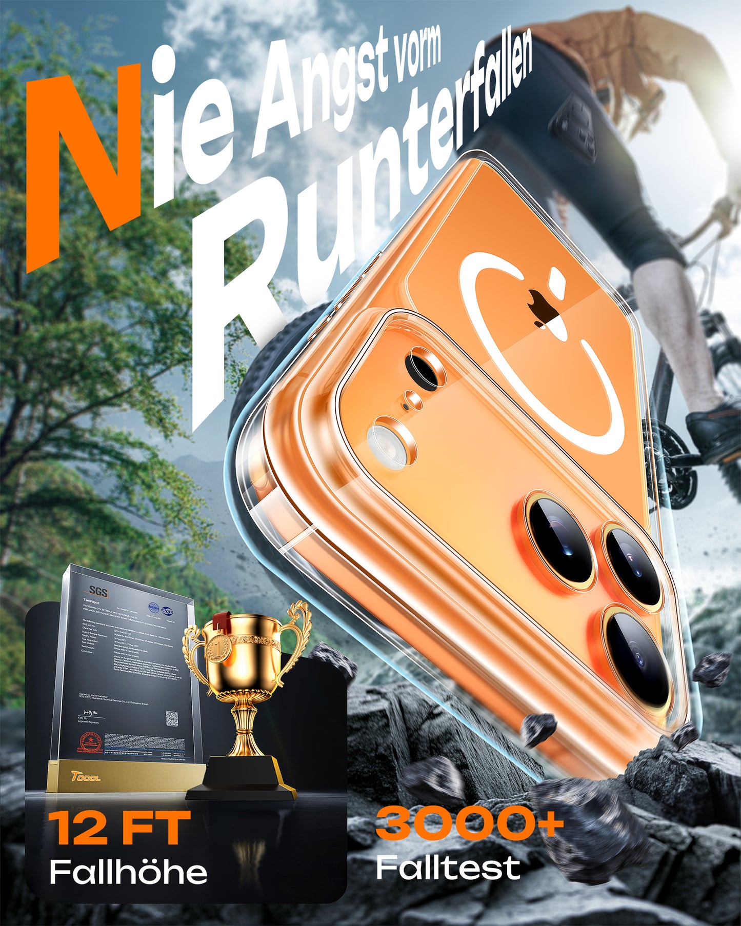 TOCOL Magnetic for iPhone 17 Pro Max Case 6.9-Inch, Compatible with MagSafe, Full Camera Protection, Built-in Magnetic Ring, Drop Protection Shockproof Translucent Matte Phone Cover