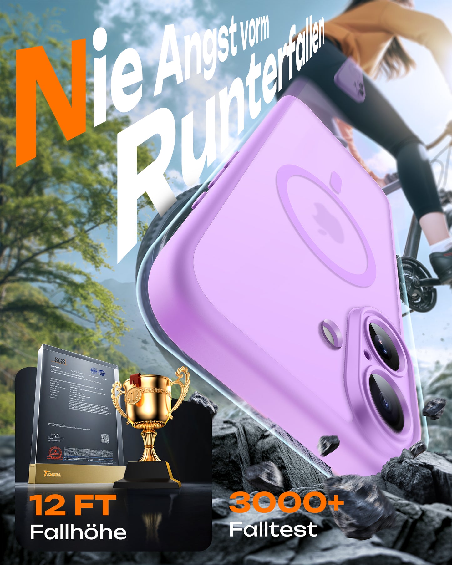 TOCOL Magnetic for iPhone 17 Case 6.3-Inch, Compatible with MagSafe, Full Camera Protection, Built-in Magnetic Ring, Drop Protection Shockproof Slim Translucent Matte Phone Cover