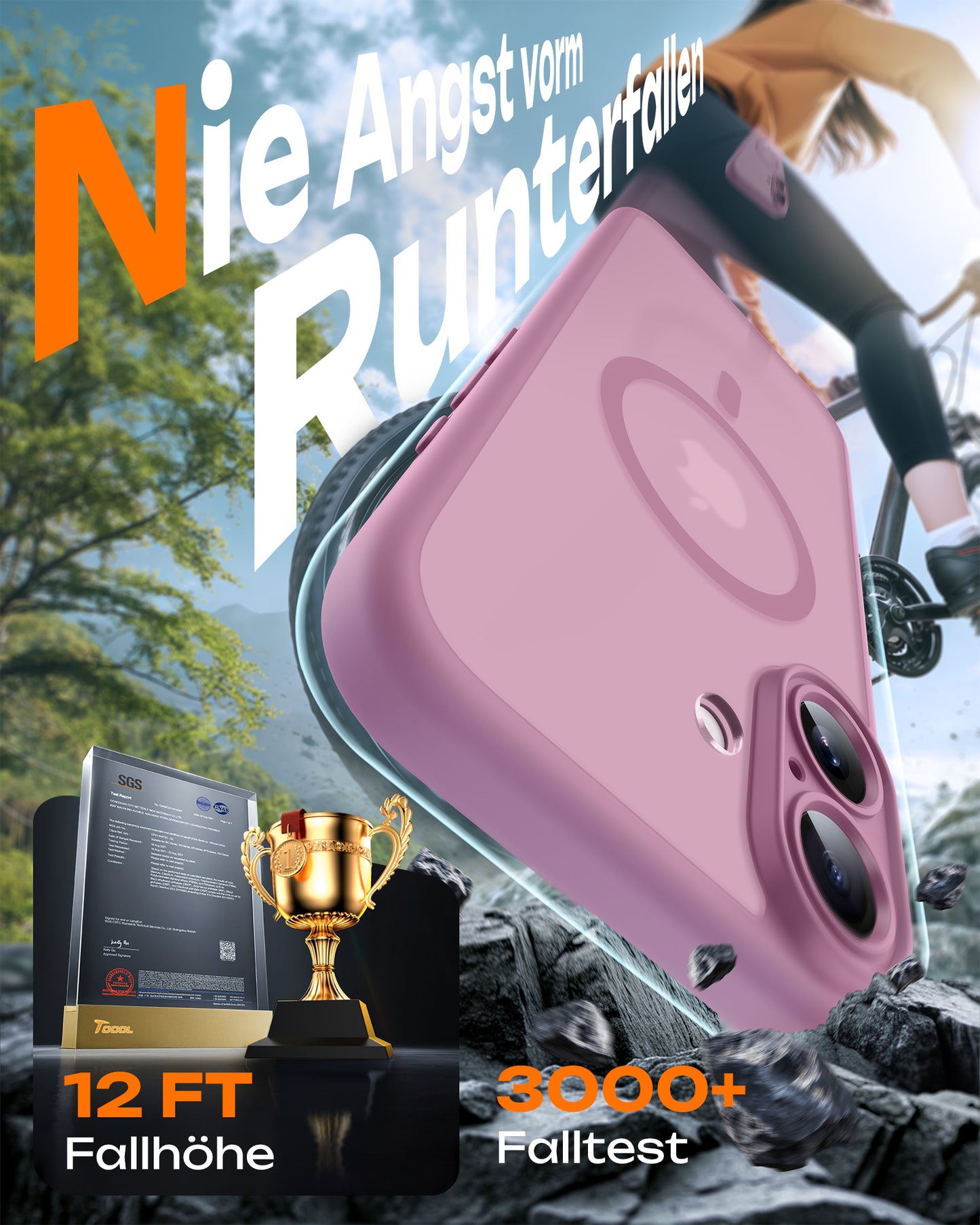 TOCOL Magnetic for iPhone 17 Case 6.3-Inch, Compatible with MagSafe, Full Camera Protection, Built-in Magnetic Ring, Drop Protection Shockproof Slim Translucent Matte Phone Cover