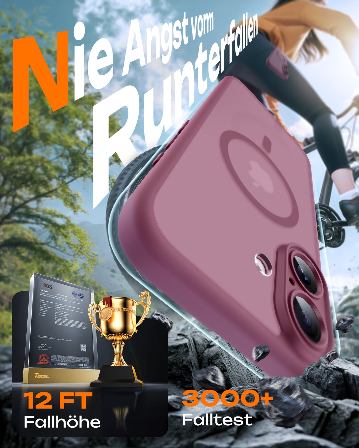 TOCOL Magnetic for iPhone 17 Case 6.3-Inch, Compatible with MagSafe, Full Camera Protection, Built-in Magnetic Ring, Drop Protection Shockproof Slim Translucent Matte Phone Cover