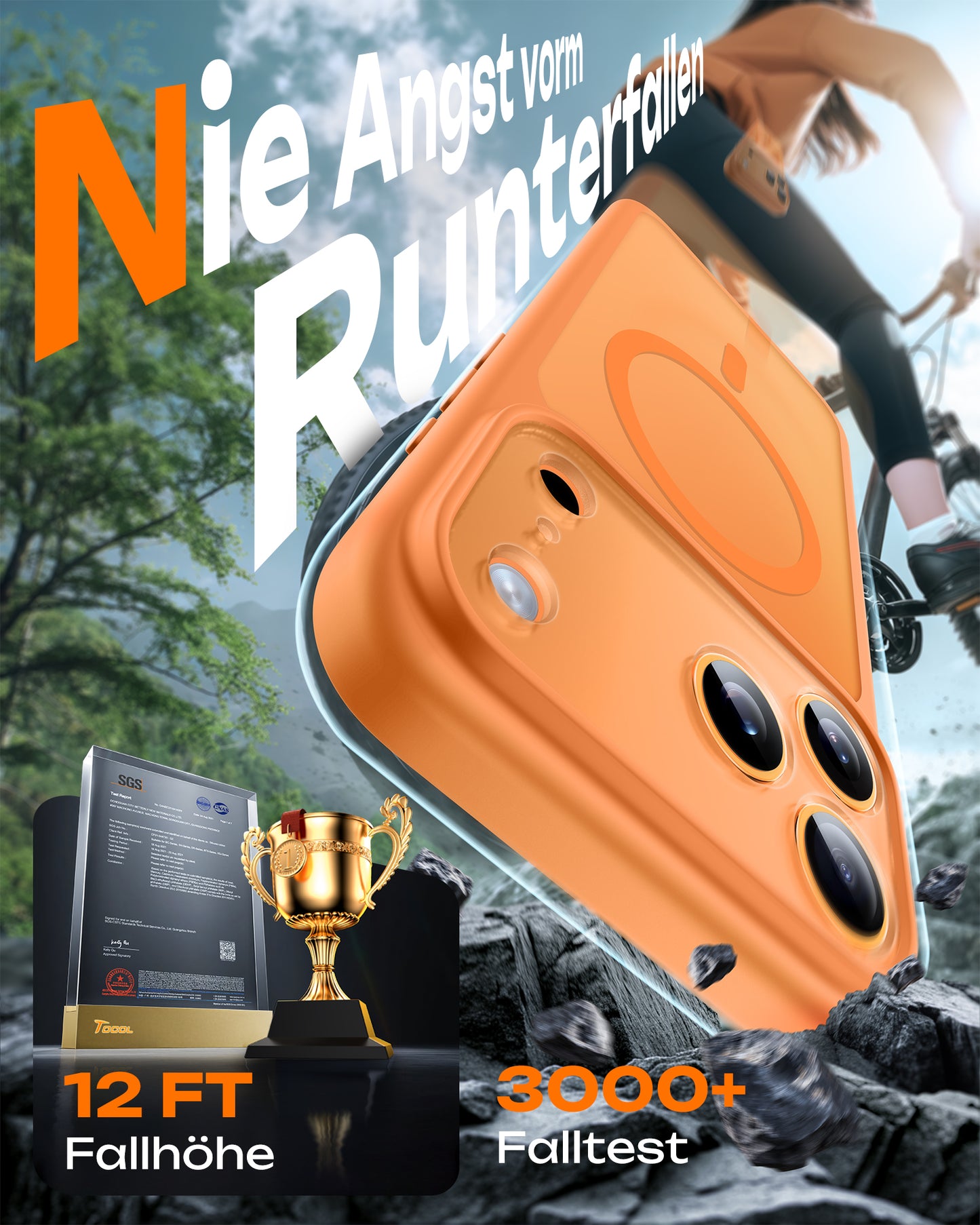 TOCOL Magnetic for iPhone 17 Pro Case 6.3-Inch, Compatible with MagSafe, Full Camera Protection, Built-in Magnetic Ring, Drop Protection Shockproof Slim Translucent Matte Phone Cove