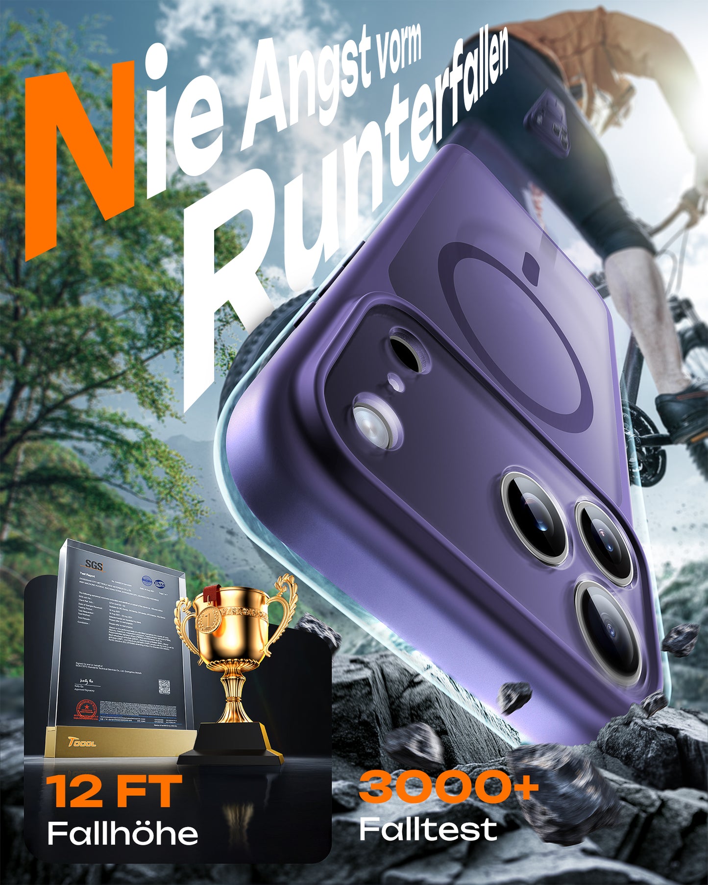 TOCOL Magnetic for iPhone 17 Pro Case 6.3-Inch, Compatible with MagSafe, Full Camera Protection, Built-in Magnetic Ring, Drop Protection Shockproof Slim Translucent Matte Phone Cove