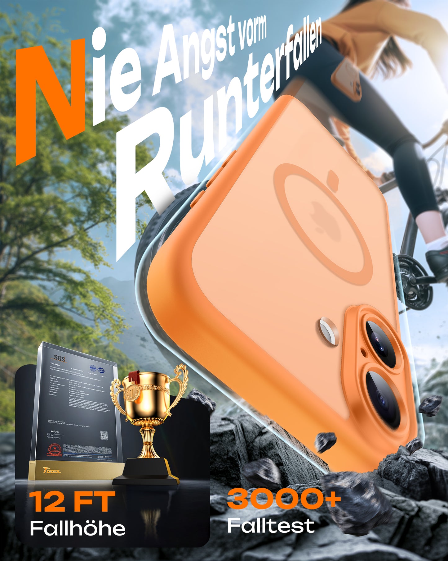 TOCOL Magnetic for iPhone 17 Case 6.3-Inch, Compatible with MagSafe, Full Camera Protection, Built-in Magnetic Ring, Drop Protection Shockproof Slim Translucent Matte Phone Cover