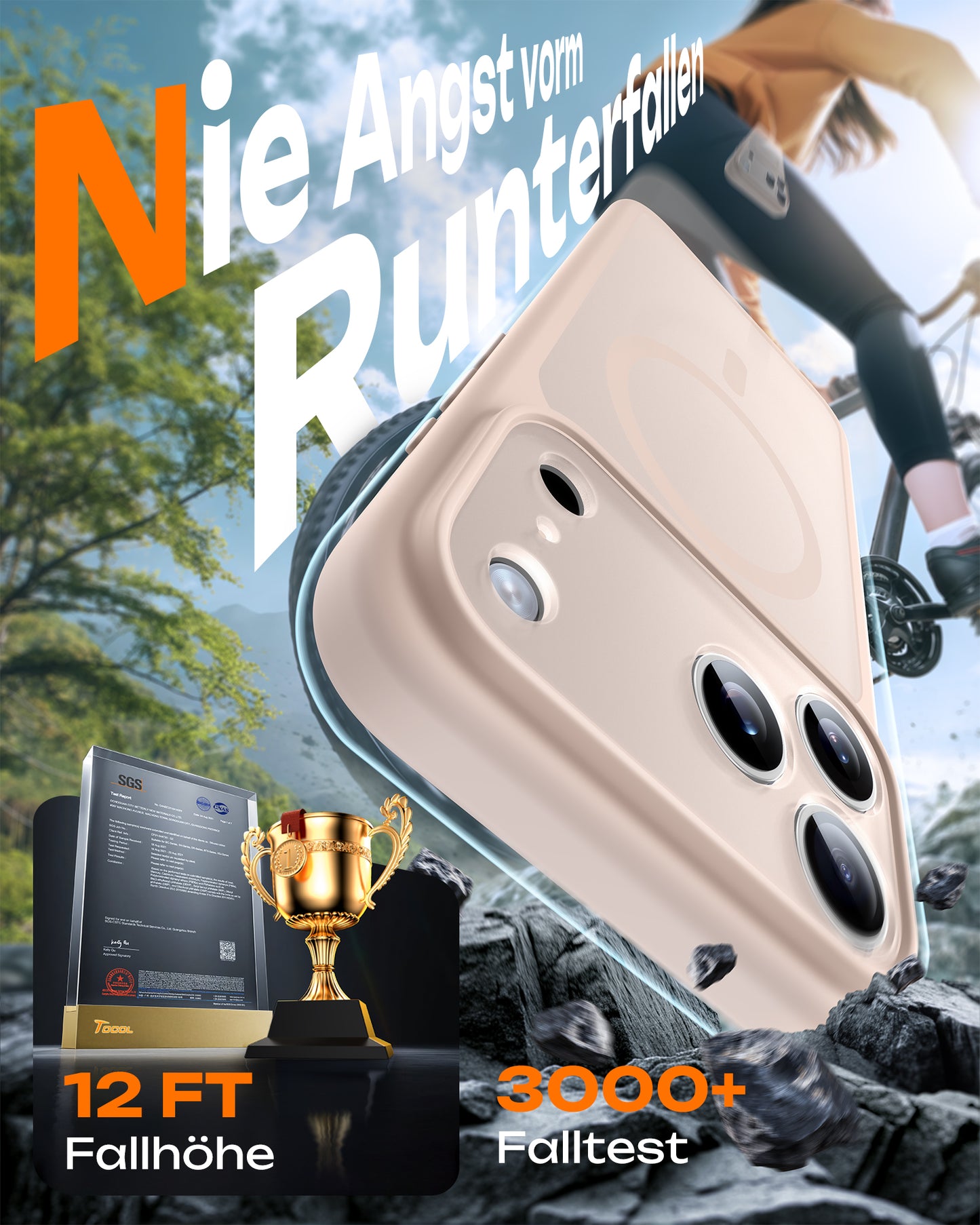 TOCOL Magnetic for iPhone 17 Pro Max Case 6.9-Inch, Compatible with MagSafe, Full Camera Protection, Built-in Magnetic Ring, Drop Protection Shockproof Translucent Matte Phone Cover