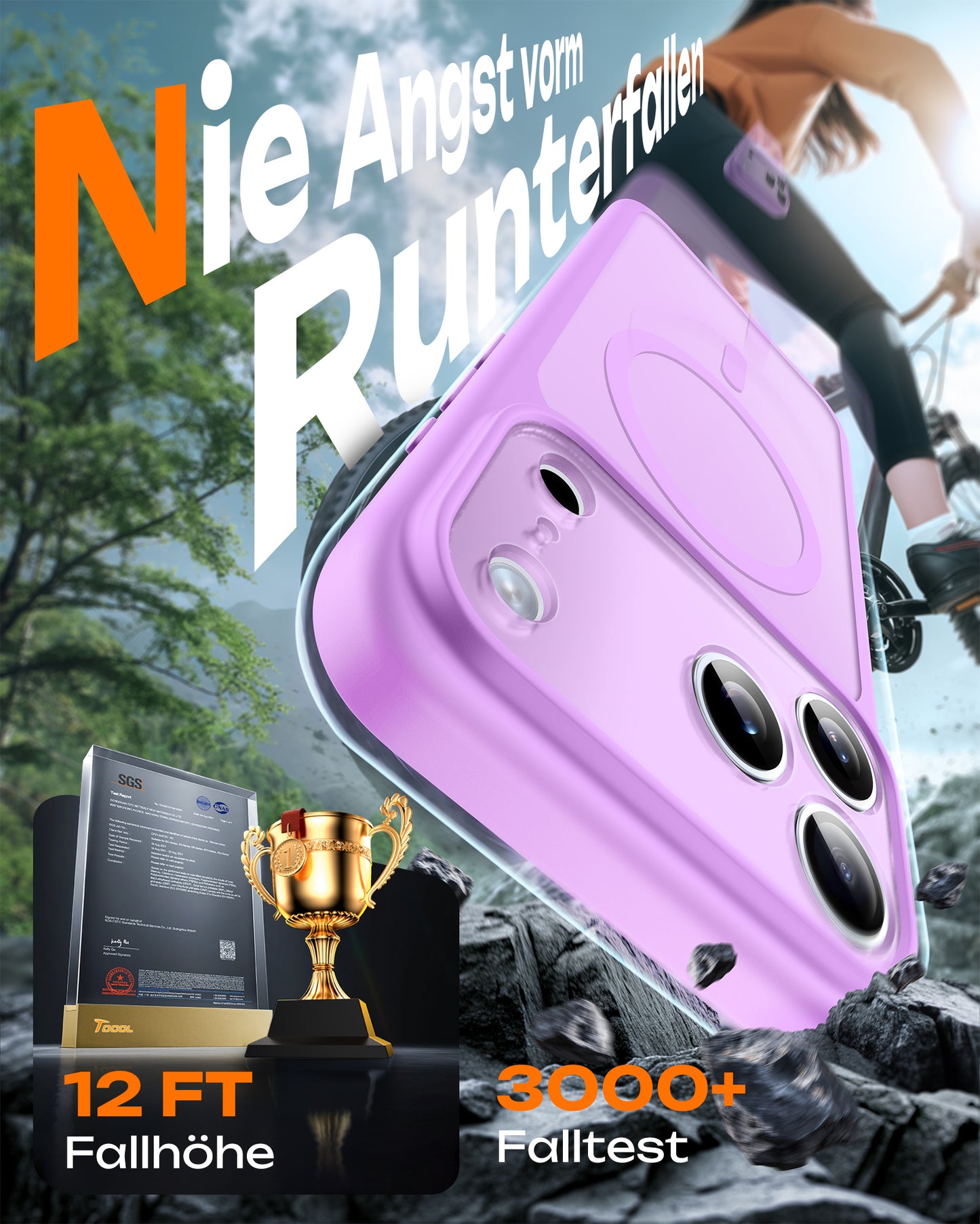 TOCOL Magnetic for iPhone 17 Pro Max Case 6.9-Inch, Compatible with MagSafe, Full Camera Protection, Built-in Magnetic Ring, Drop Protection Shockproof Translucent Matte Phone Cover