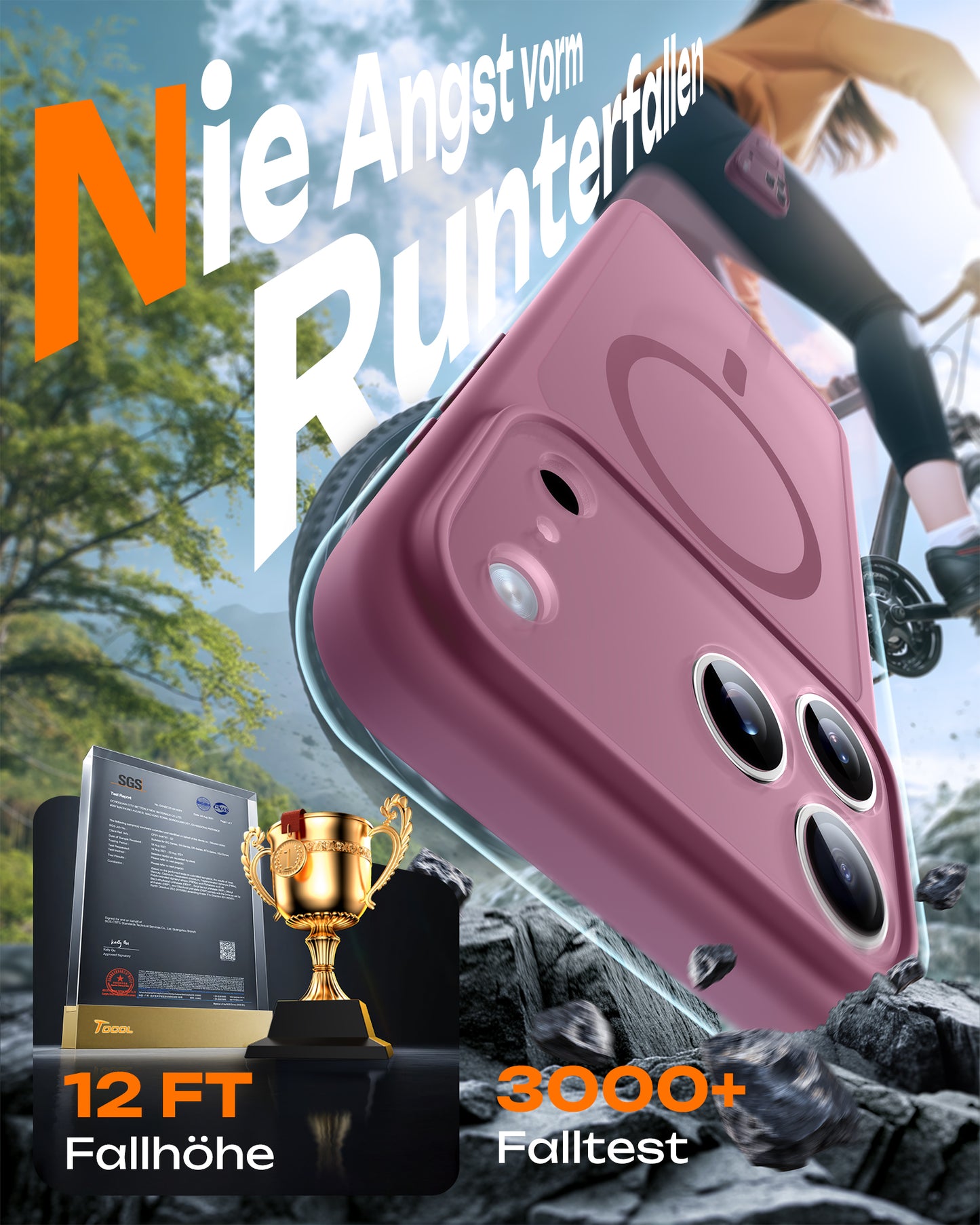 TOCOL Magnetic for iPhone 17 Pro Case 6.3-Inch, Compatible with MagSafe, Full Camera Protection, Built-in Magnetic Ring, Drop Protection Shockproof Slim Translucent Matte Phone Cove