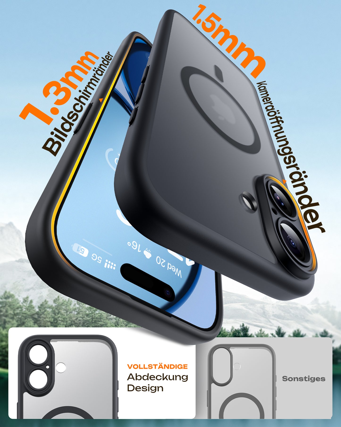 TOCOL Magnetic for iPhone 17 Case 6.3-Inch, Compatible with MagSafe, Full Camera Protection, Built-in Magnetic Ring, Drop Protection Shockproof Slim Translucent Matte Phone Cover