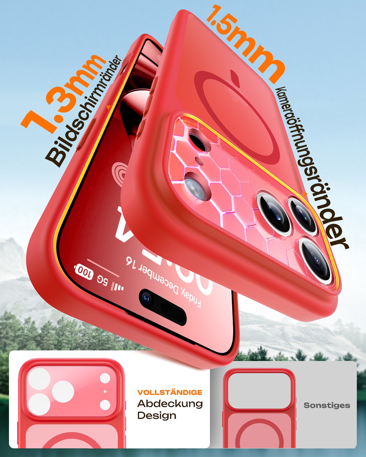 TOCOL Magnetic for iPhone 17 Pro Max Case 6.9-Inch, Compatible with MagSafe, Full Camera Protection, Built-in Magnetic Ring, Drop Protection Shockproof Translucent Matte Phone Cover