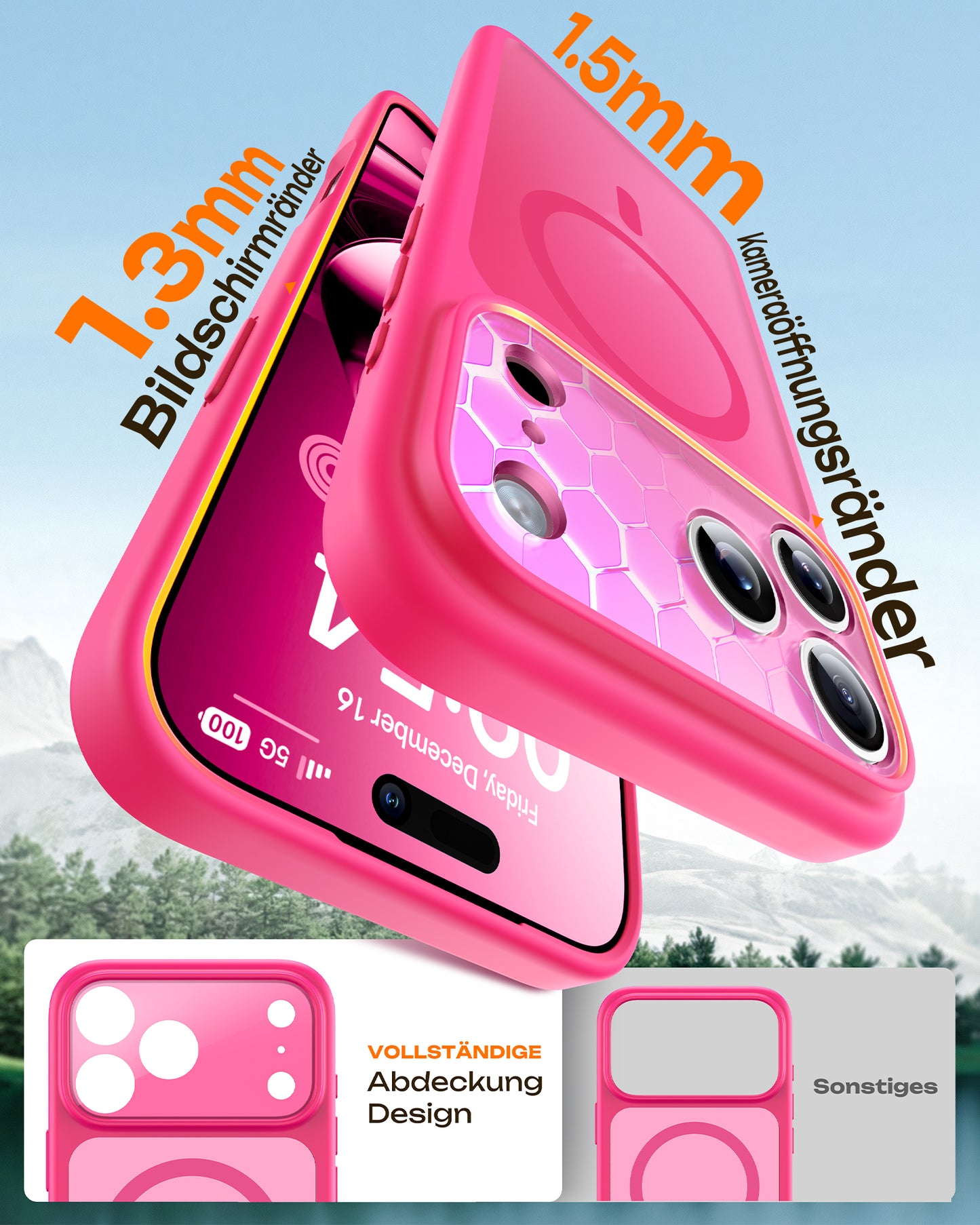 TOCOL Magnetic for iPhone 17 Pro Max Case 6.9-Inch, Compatible with MagSafe, Full Camera Protection, Built-in Magnetic Ring, Drop Protection Shockproof Translucent Matte Phone Cover