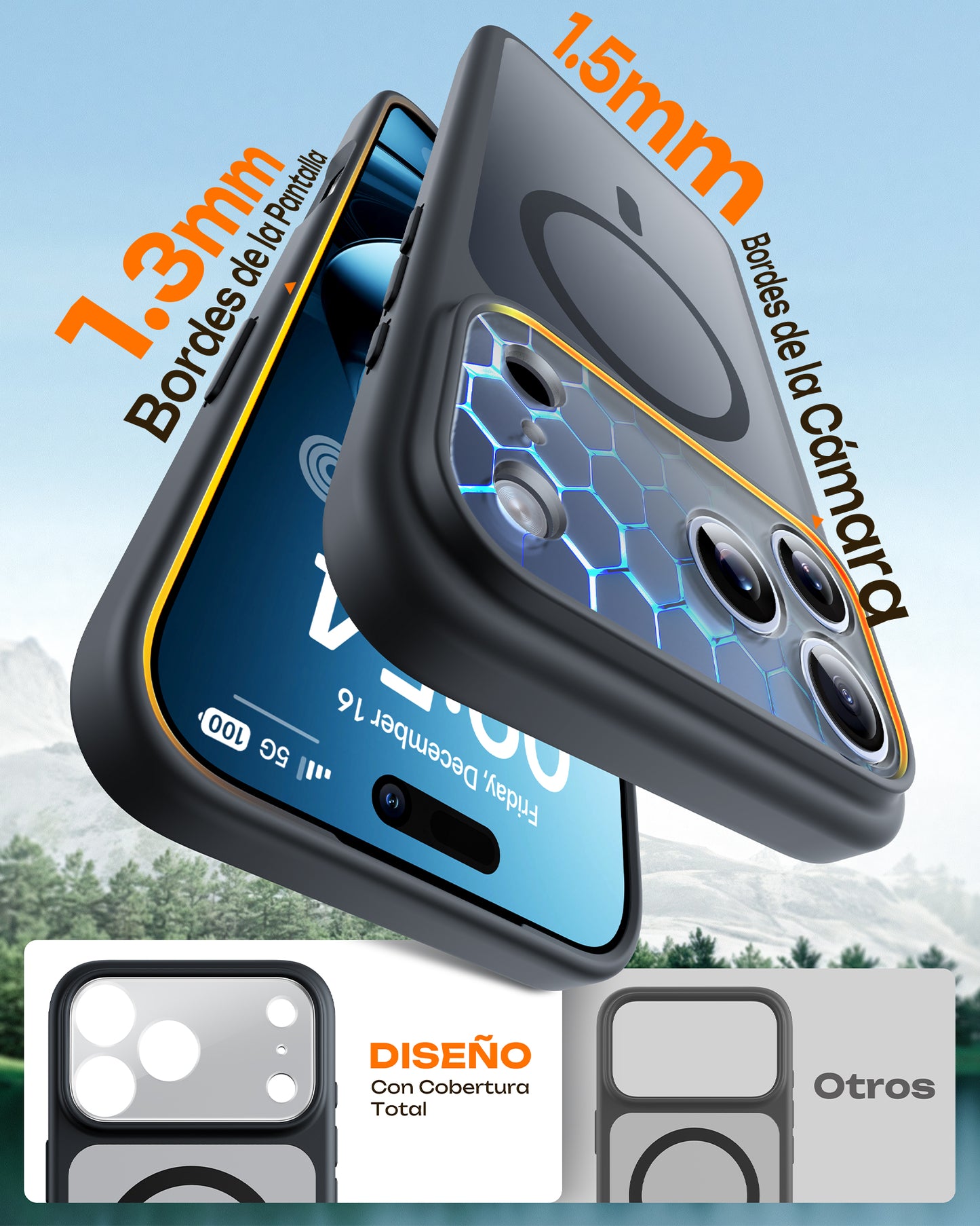 TOCOL Magnetic for iPhone 17 Pro Case 6.3-Inch, Compatible with MagSafe, Full Camera Protection, Built-in Magnetic Ring, Drop Protection Shockproof Slim Translucent Matte Phone Cove