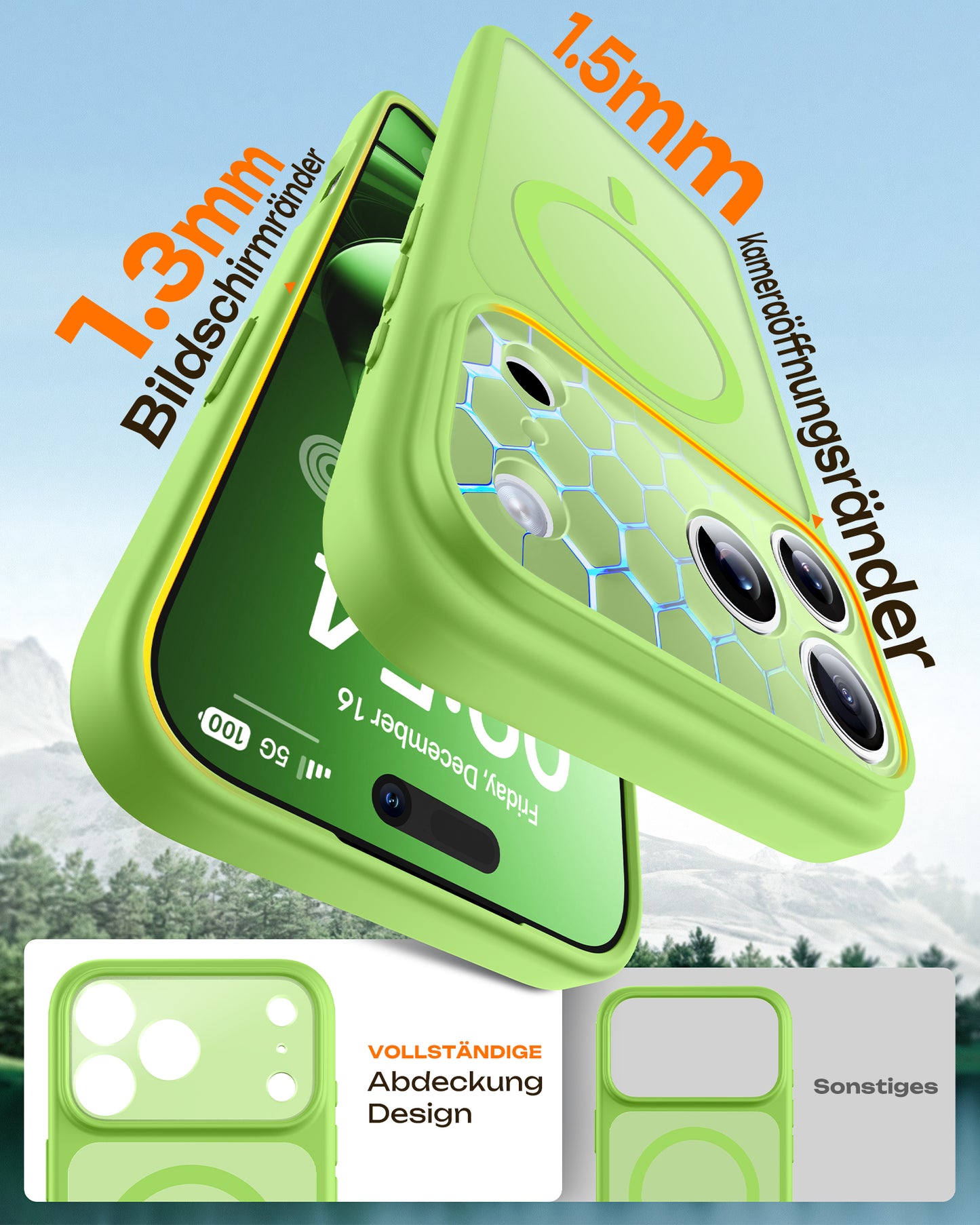 TOCOL Magnetic for iPhone 17 Pro Case 6.3-Inch, Compatible with MagSafe, Full Camera Protection, Built-in Magnetic Ring, Drop Protection Shockproof Slim Translucent Matte Phone Cove