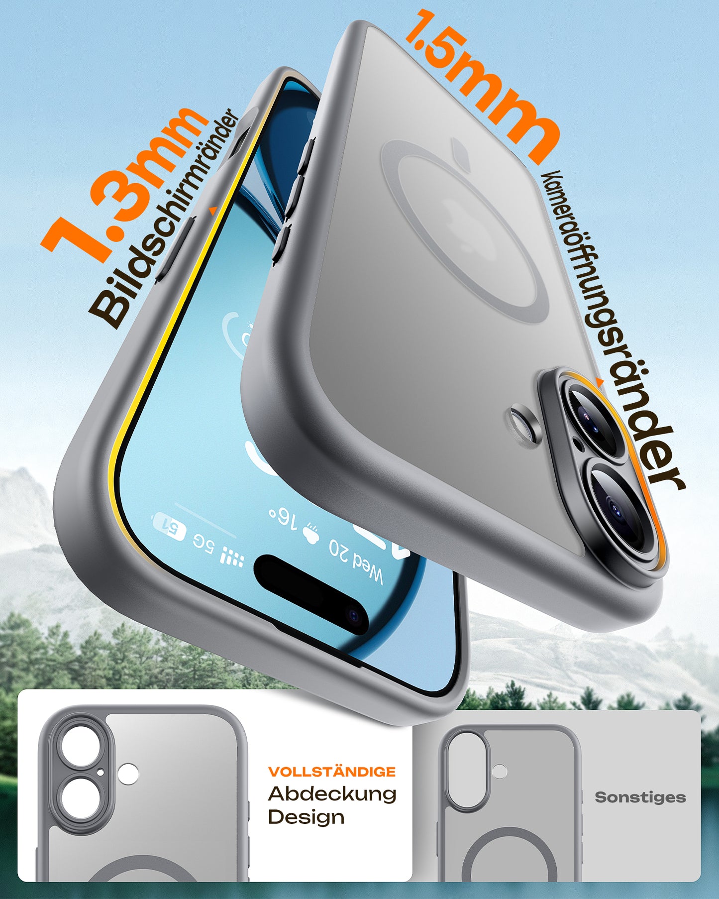 TOCOL Magnetic for iPhone 17 Case 6.3-Inch, Compatible with MagSafe, Full Camera Protection, Built-in Magnetic Ring, Drop Protection Shockproof Slim Translucent Matte Phone Cover