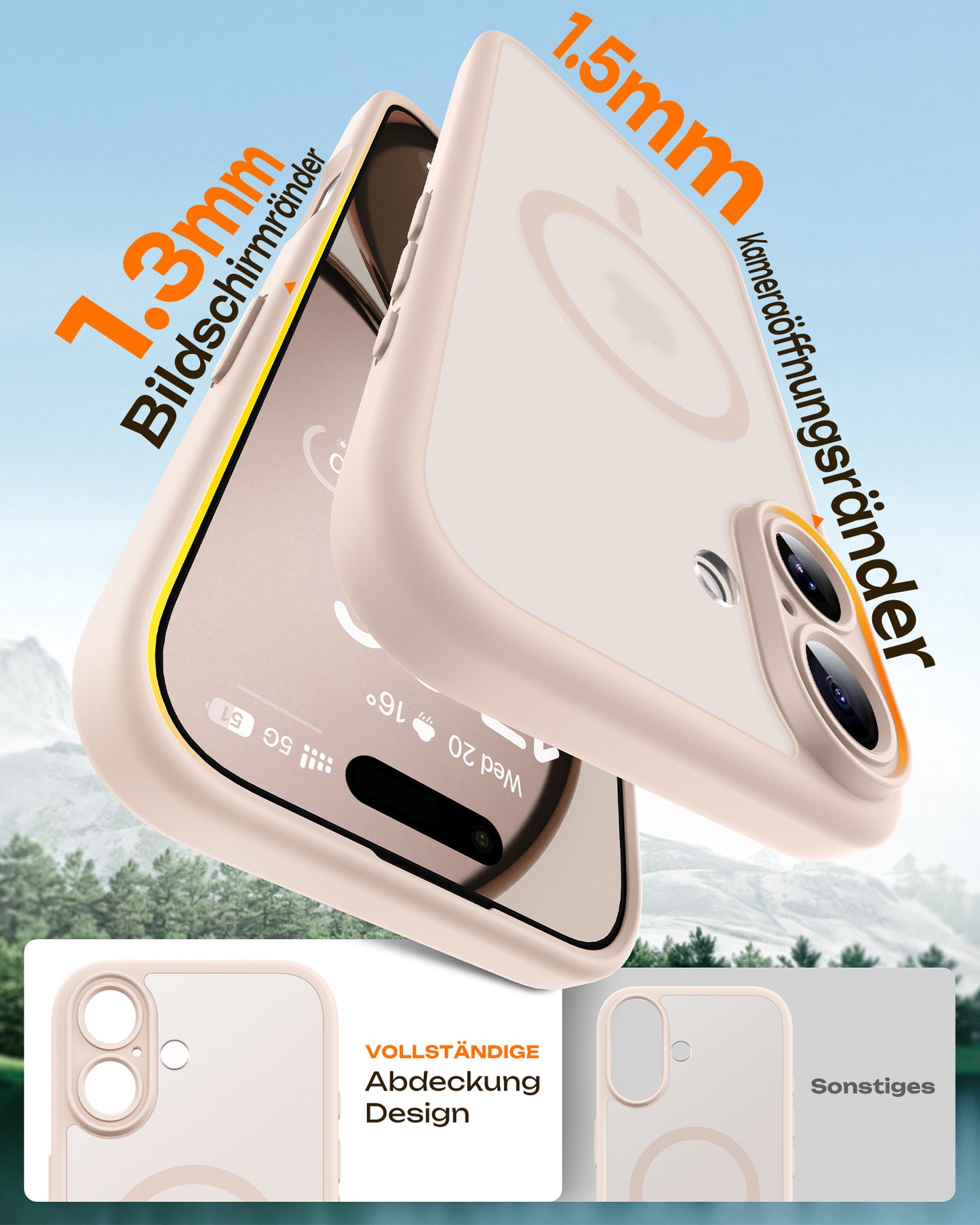 TOCOL Magnetic for iPhone 17 Case 6.3-Inch, Compatible with MagSafe, Full Camera Protection, Built-in Magnetic Ring, Drop Protection Shockproof Slim Translucent Matte Phone Cover