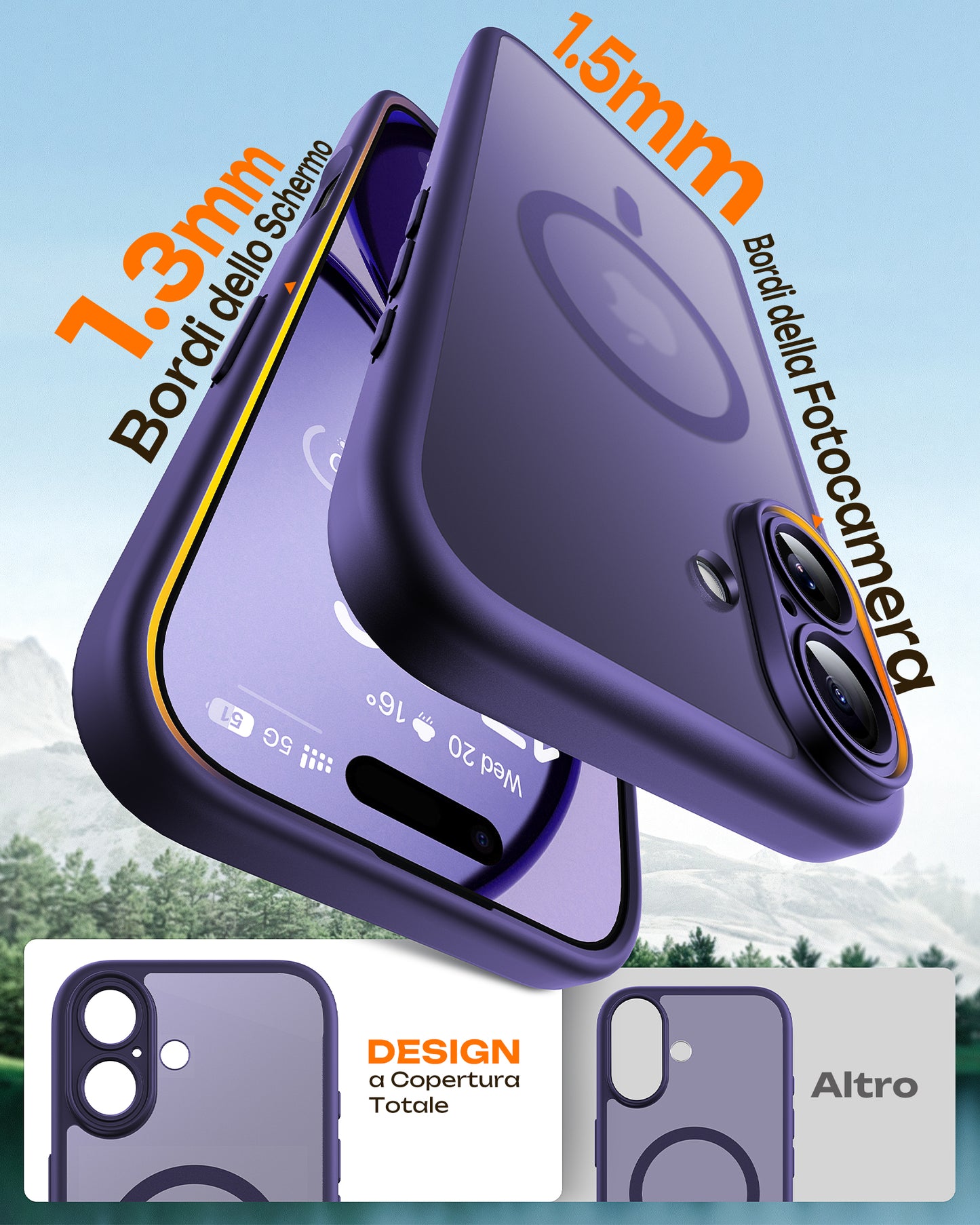 TOCOL Magnetic for iPhone 17 Case 6.3-Inch, Compatible with MagSafe, Full Camera Protection, Built-in Magnetic Ring, Drop Protection Shockproof Slim Translucent Matte Phone Cover