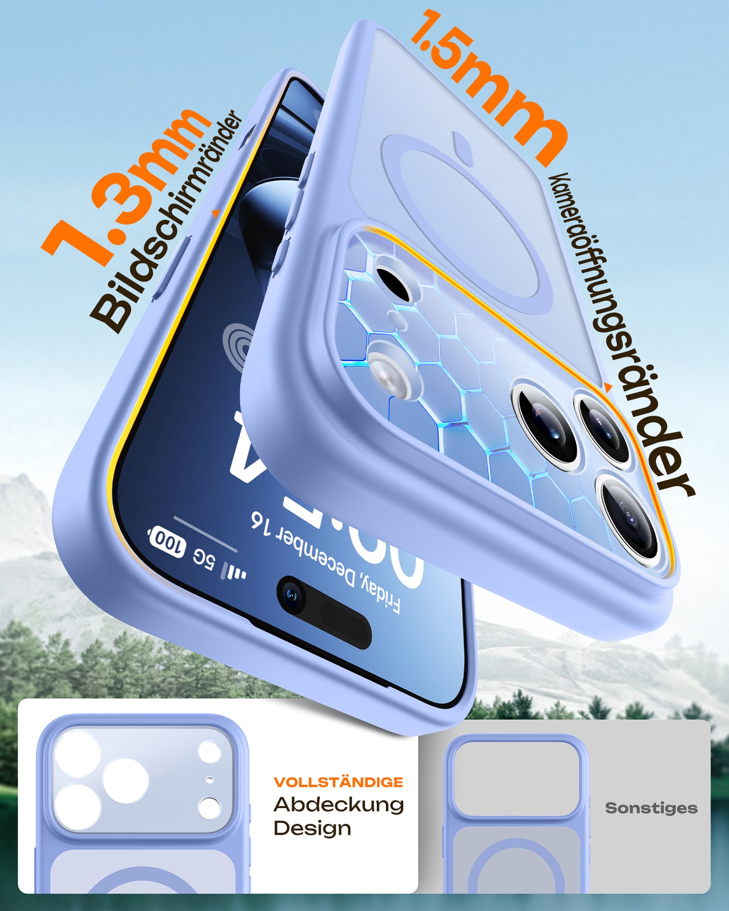 TOCOL Magnetic for iPhone 17 Pro Max Case 6.9-Inch, Compatible with MagSafe, Full Camera Protection, Built-in Magnetic Ring, Drop Protection Shockproof Translucent Matte Phone Cover