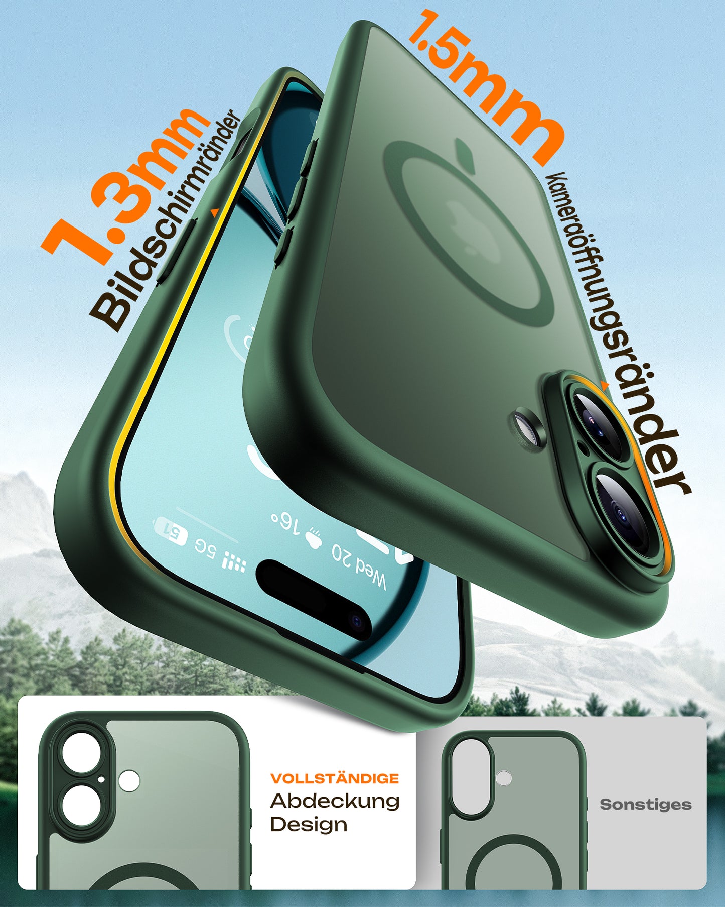 TOCOL Magnetic for iPhone 17 Case 6.3-Inch, Compatible with MagSafe, Full Camera Protection, Built-in Magnetic Ring, Drop Protection Shockproof Slim Translucent Matte Phone Cover