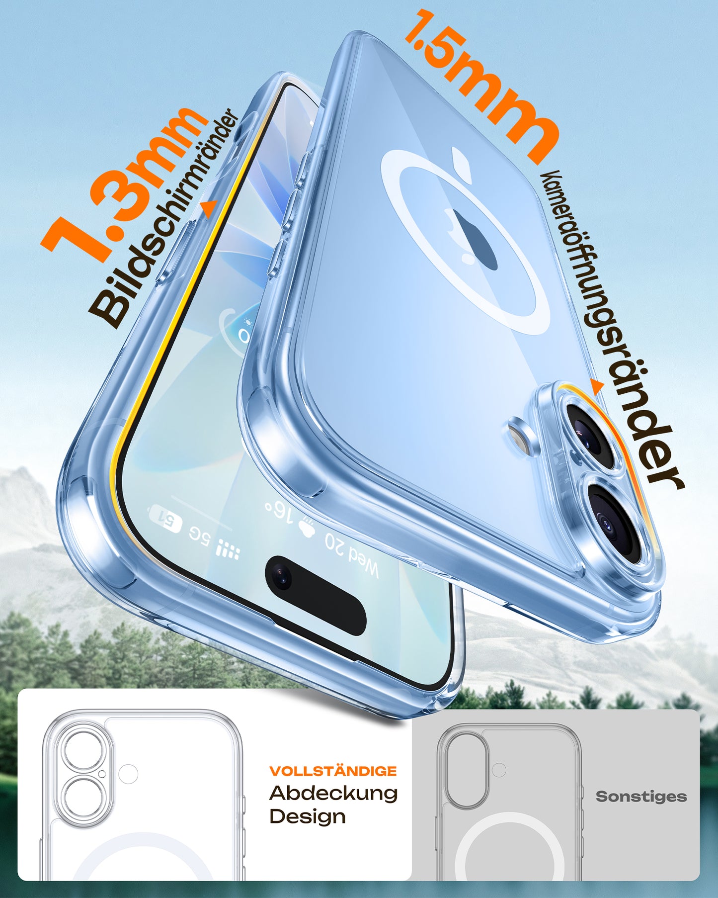 TOCOL Magnetic for iPhone 17 Case 6.3-Inch, Compatible with MagSafe, Full Camera Protection, Built-in Magnetic Ring, Drop Protection Shockproof Slim Translucent Matte Phone Cover