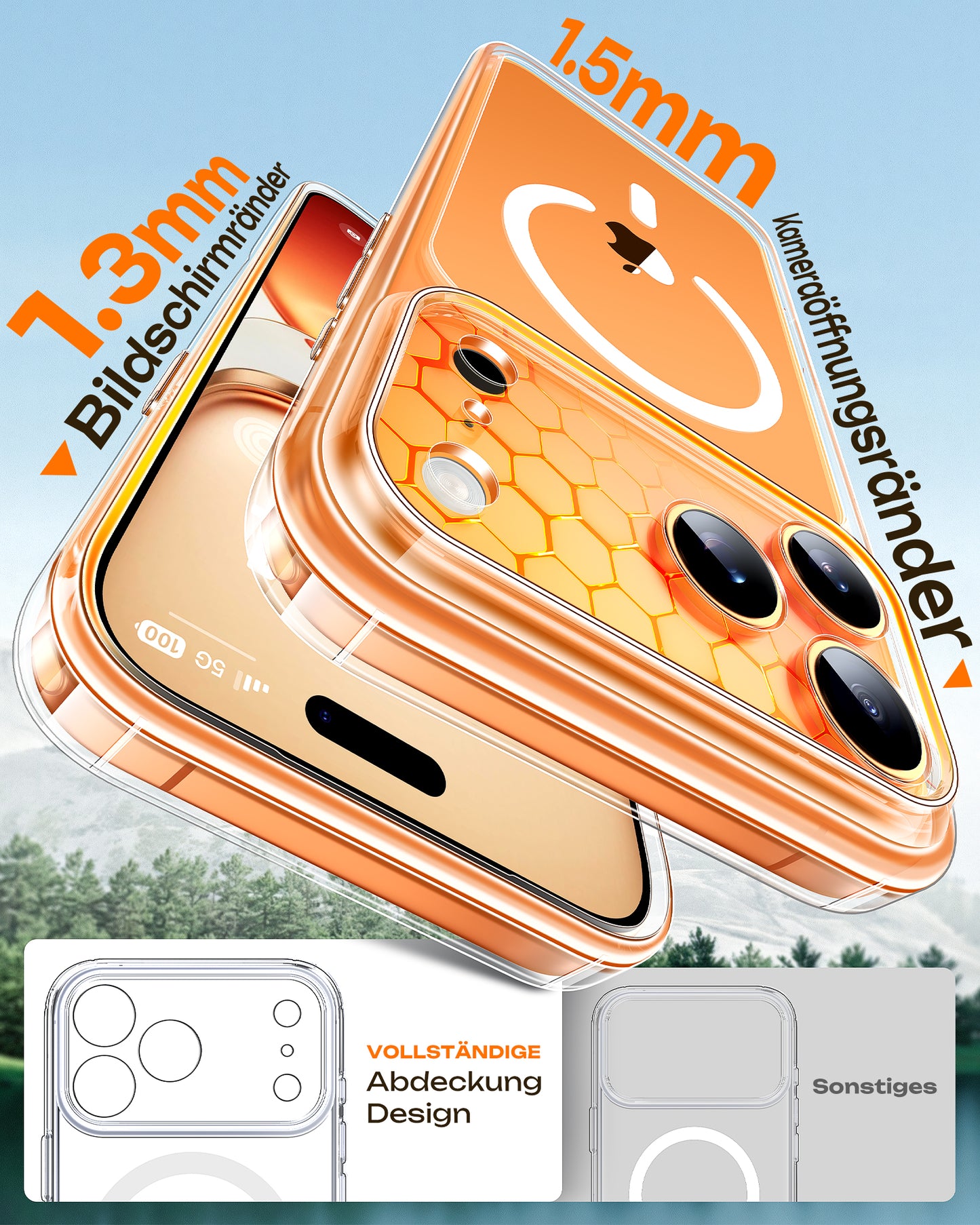 TOCOL Magnetic for iPhone 17 Pro Case 6.3-Inch, Compatible with MagSafe, Full Camera Protection, Built-in Magnetic Ring, Drop Protection Shockproof Slim Translucent Matte Phone Cove