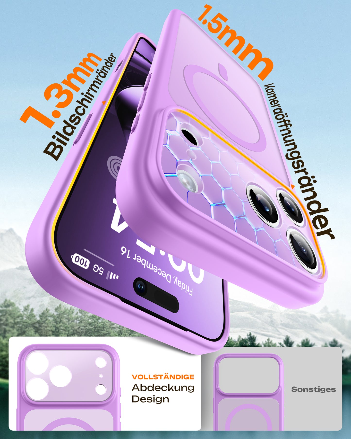 TOCOL Magnetic for iPhone 17 Pro Case 6.3-Inch, Compatible with MagSafe, Full Camera Protection, Built-in Magnetic Ring, Drop Protection Shockproof Slim Translucent Matte Phone Cove