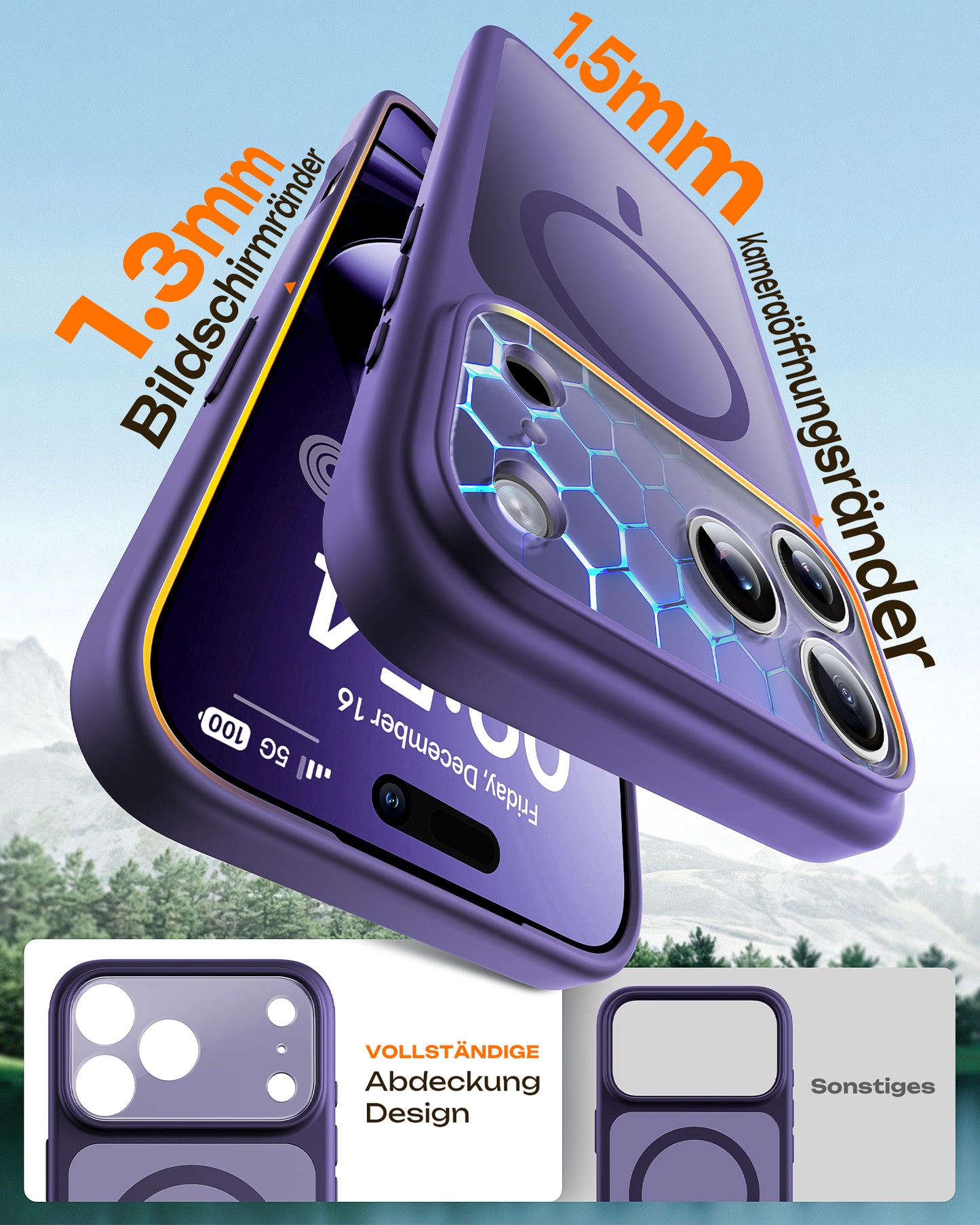 TOCOL Magnetic for iPhone 17 Pro Case 6.3-Inch, Compatible with MagSafe, Full Camera Protection, Built-in Magnetic Ring, Drop Protection Shockproof Slim Translucent Matte Phone Cove