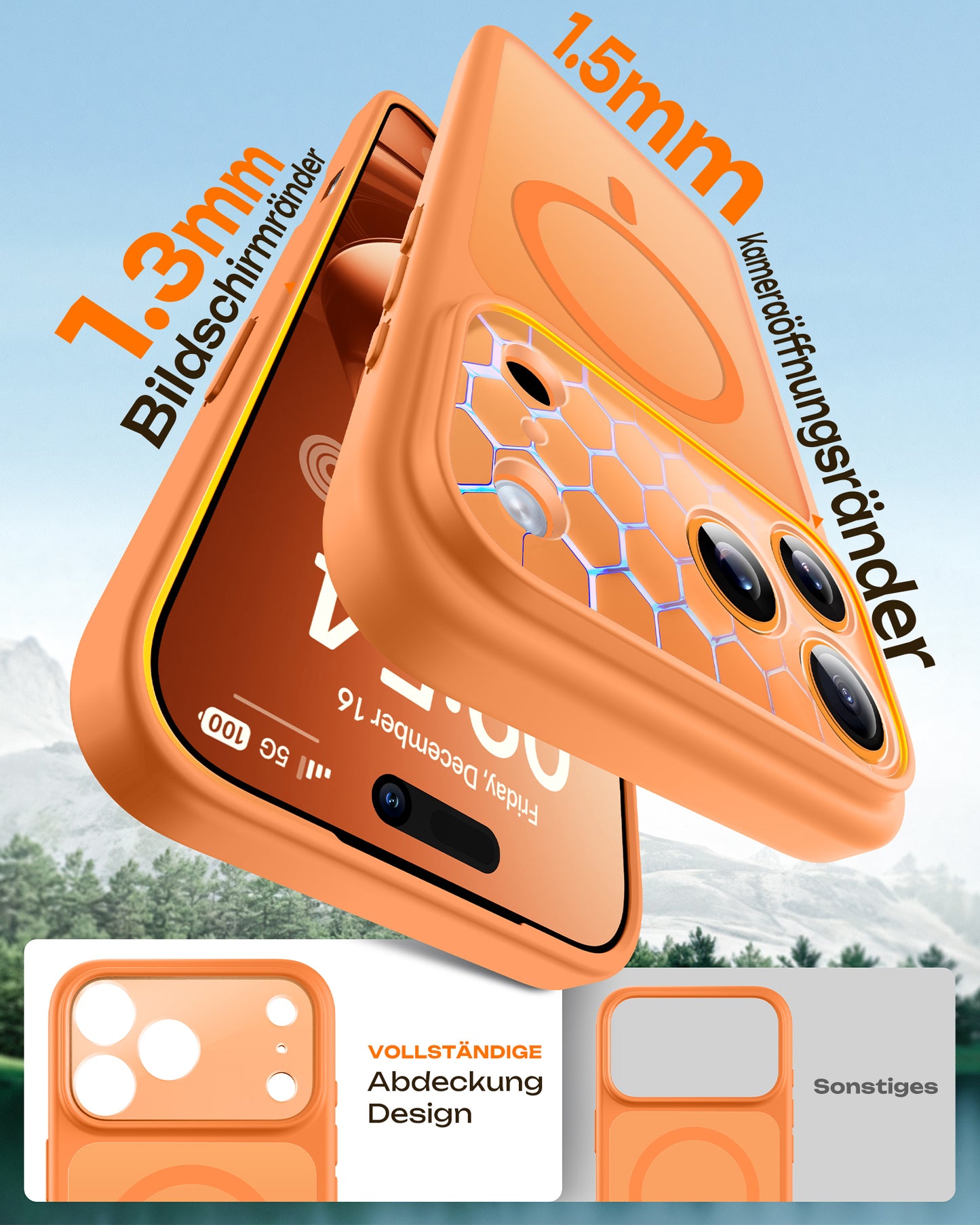 TOCOL Magnetic for iPhone 17 Pro Max Case 6.9-Inch, Compatible with MagSafe, Full Camera Protection, Built-in Magnetic Ring, Drop Protection Shockproof Translucent Matte Phone Cover