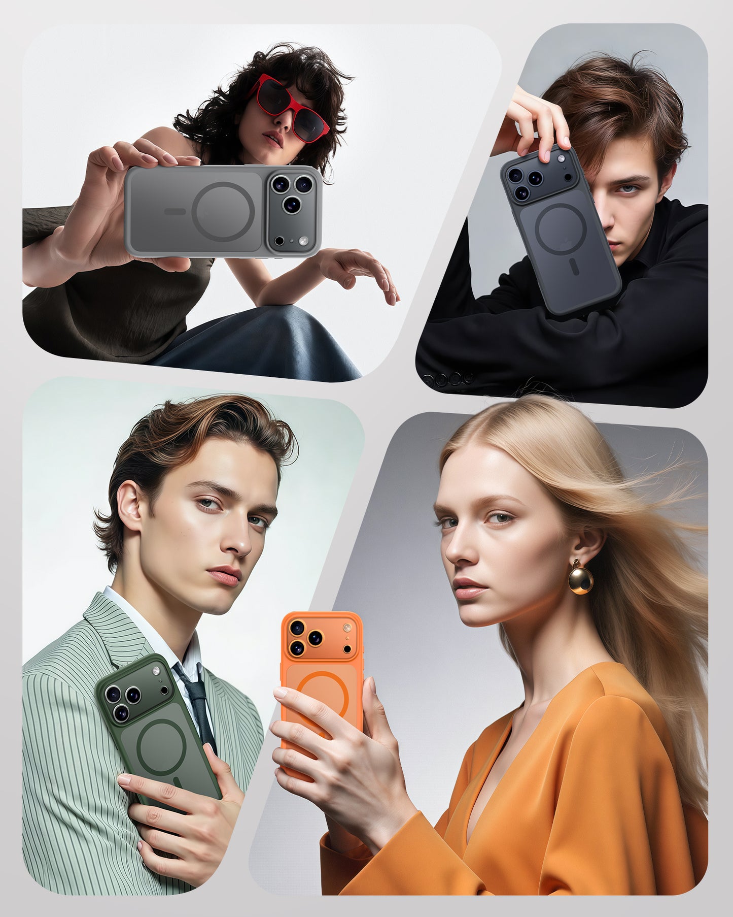 TOCOL Magnetic for iPhone 17 Pro Case 6.3-Inch, Compatible with MagSafe, Full Camera Protection, Built-in Magnetic Ring, Drop Protection Shockproof Slim Translucent Matte Phone Cove