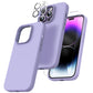 TOCOL [5 in 1] for iPhone 14 Pro Max Case, 2 Screen Protector + 2 Camera Lens Protector, Slim Liquid Silicone Phone Case iPhone 14 Pro Max 6.7 Inch, [Anti-Scratch] [Drop Protection], Purple