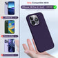 TOCOL [5 in 1] for iPhone 14 Pro Case, with 2 Pack Screen Protector + 2 Pack Camera Lens Protector, Liquid Silicone Slim Phone Case 6.1 Inch, [Anti-Scratch] [Drop Protection], Deep Purple