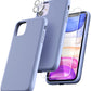 TOCOL [5 in 1] Designed for iPhone 11 Case, with 2 Pack Screen Protector + 2 Pack Camera Lens Protector, Liquid Silicone Slim Shockproof Case with [Anti-Scratch] [Drop Protection], Purple Gray