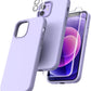 TOCOL [5 in 1] Phone Cases for iPhone 12/12 Pro, with 2 Pack Screen Protector + 2 Pack Camera Lens Protector, Silicone Shockproof Phone Case [Anti-Scratch] [Drop Protection], Purple
