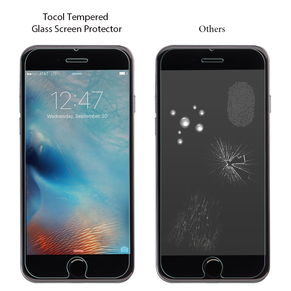 TOCOL iPhone 6 Plus/6s Plus Screen Protector Tempered Glass Film, 2-Pack