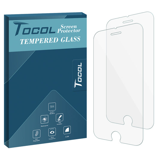 TOCOL iPhone 8 Screen Protector Tempered Glass Film, 2-Pack